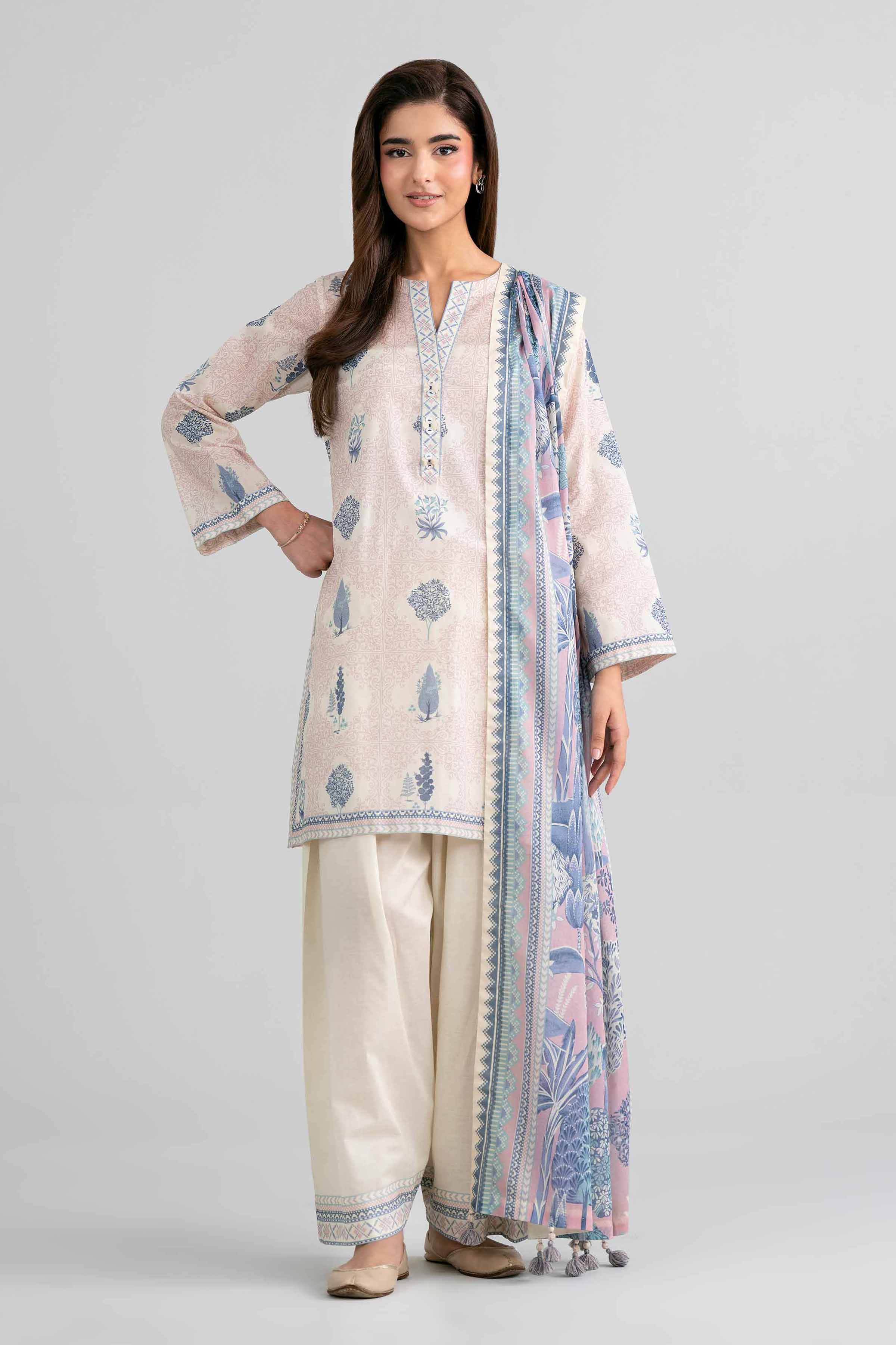 3 Piece - Printed Suit - 42601977 for Women - Unstitched Collection | Nishat | Shop Online