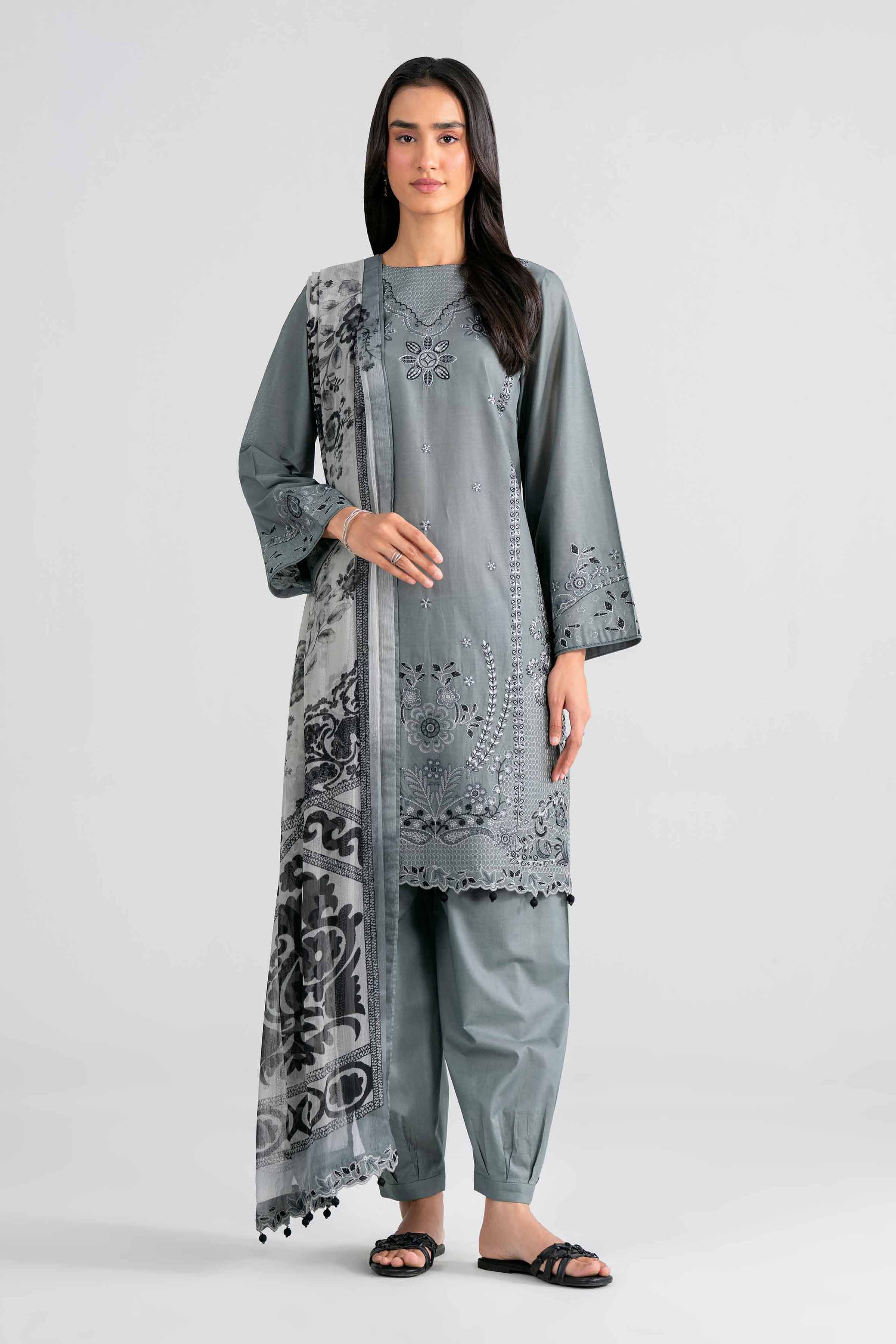 3 Piece - Digital Printed Embroidered Suit - 42601987 for Women - Unstitched Collection | Nishat | Shop Online