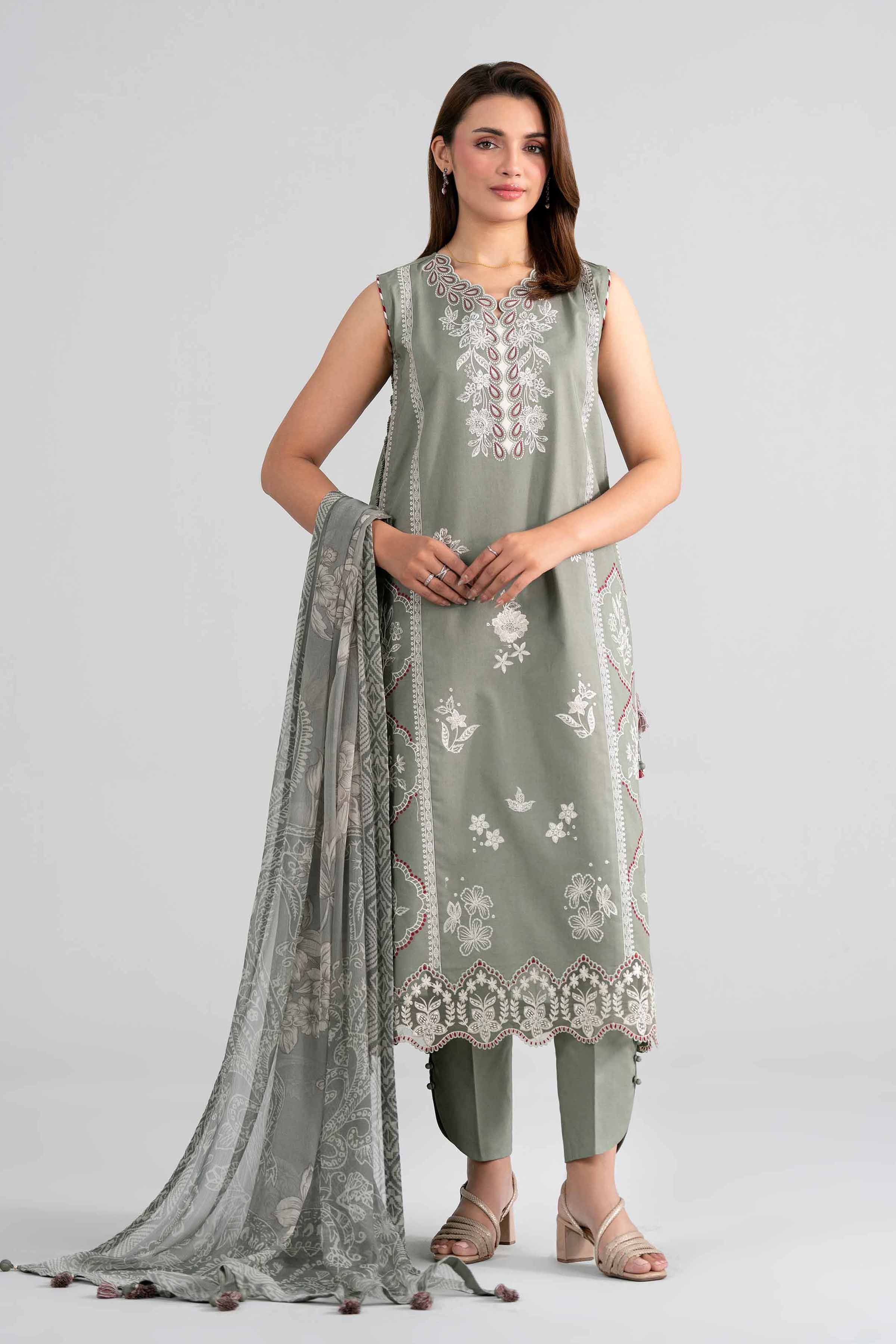 3 Piece - Digital Printed Embroidered Suit - 42601989 for Women - Unstitched Collection | Nishat | Shop Online