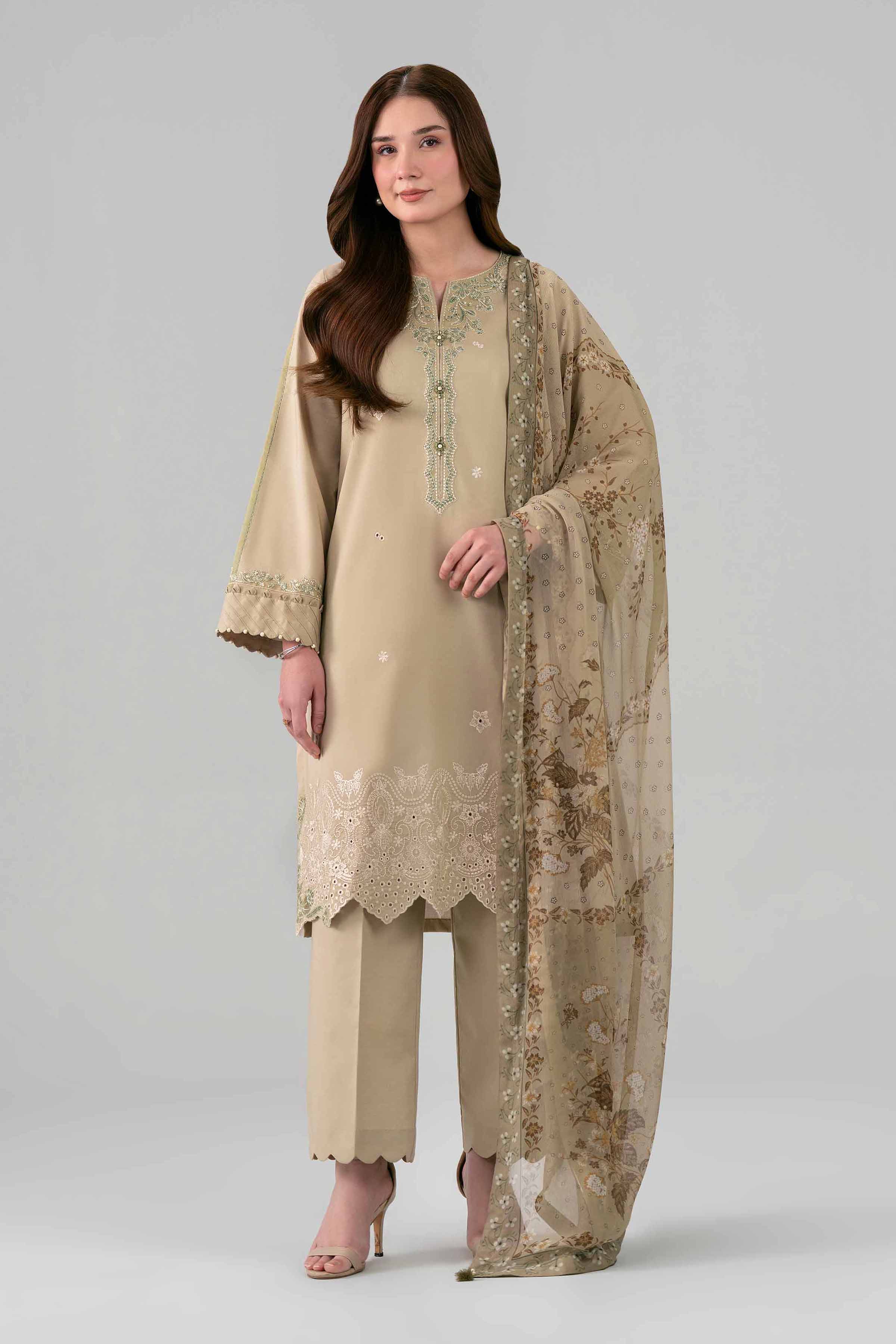 3 Piece - Embroidered Suit - 42601990 for Women - Unstitched Collection | Nishat | Shop Online