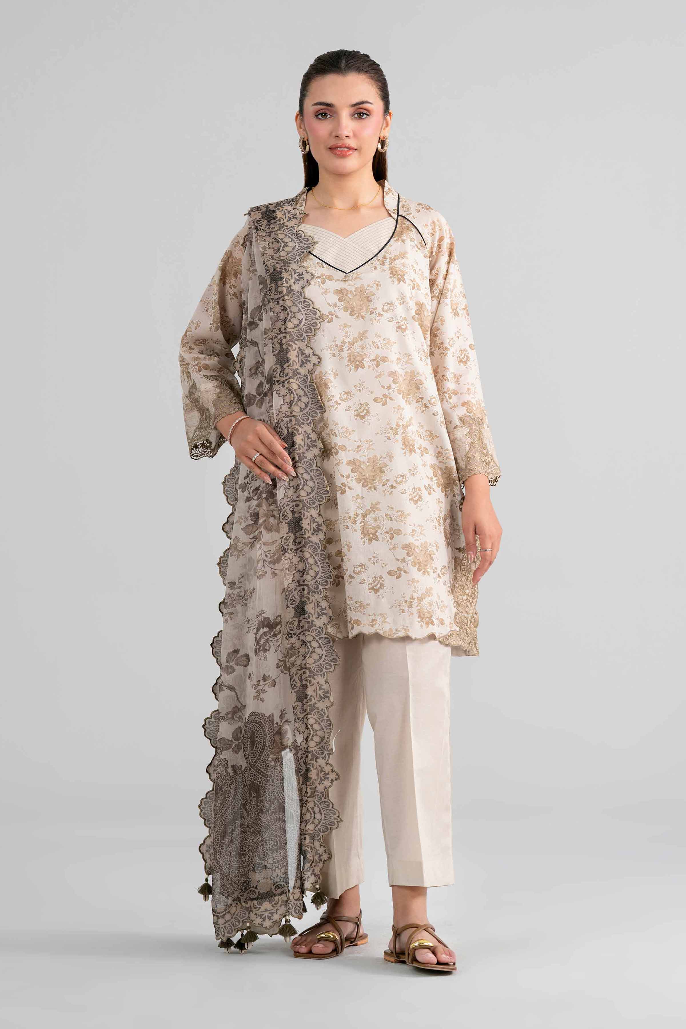 3 Piece - Digital Printed Embroidered Suit - 42601997 for Women - Unstitched Collection | Nishat | Shop Online