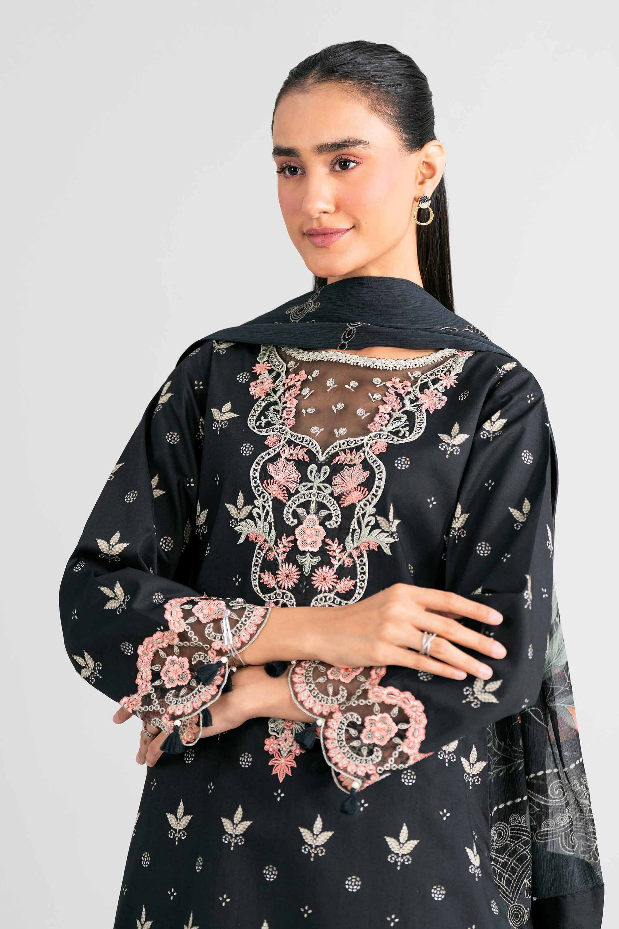 3 Piece - Digital Printed Embroidered Suit - 42602000 for Women - Unstitched Collection | Nishat | Shop Online