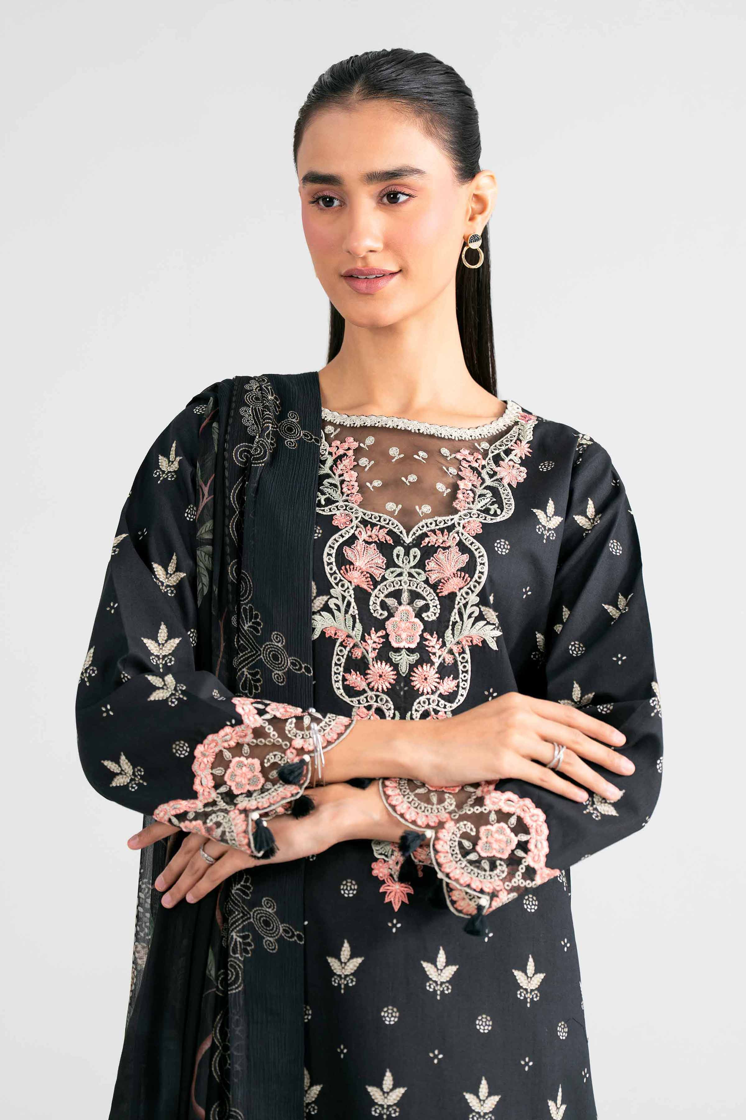 3 Piece - Digital Printed Embroidered Suit - 42602000 for Women - Unstitched Collection | Nishat | Shop Online