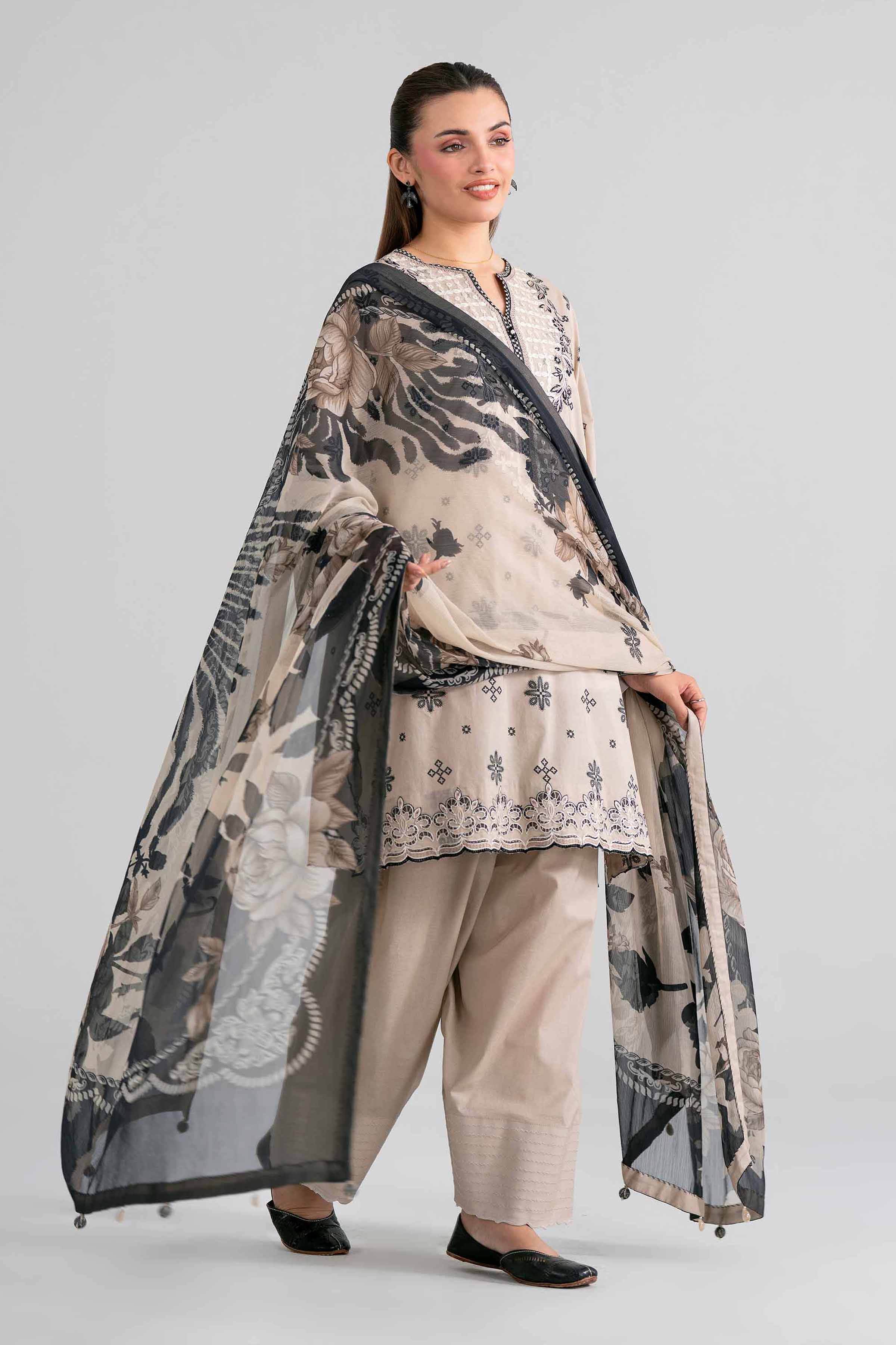 3 Piece - Digital Printed Embroidered Suit - 42602001 for Women - Unstitched Collection | Nishat | Shop Online