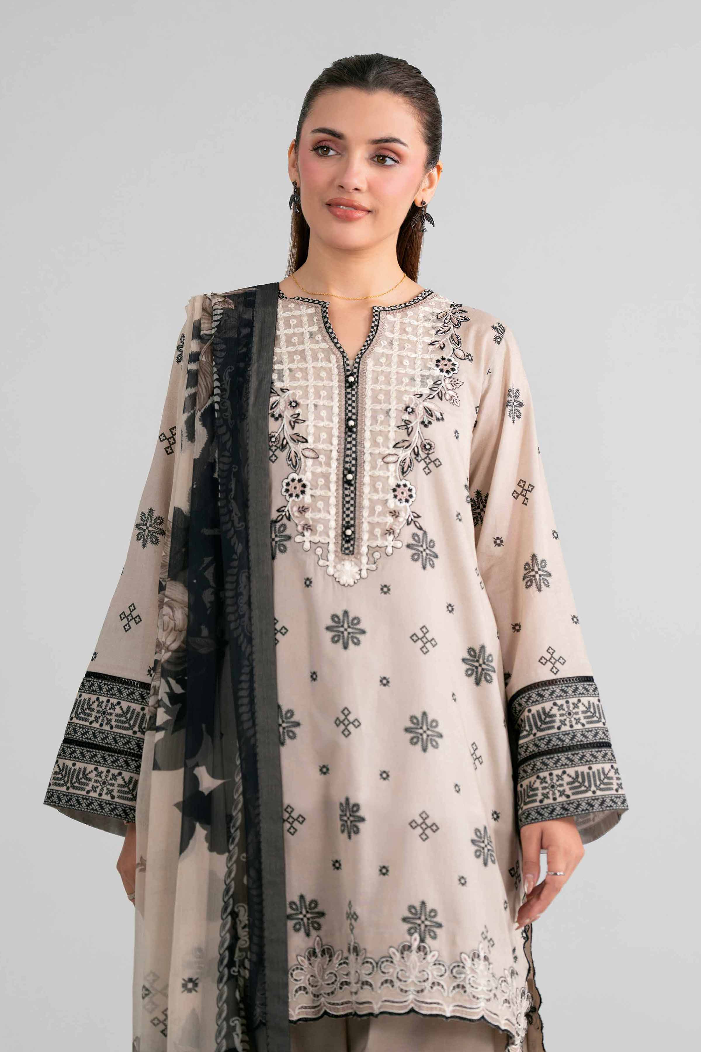 3 Piece - Digital Printed Embroidered Suit - 42602001 for Women - Unstitched Collection | Nishat | Shop Online