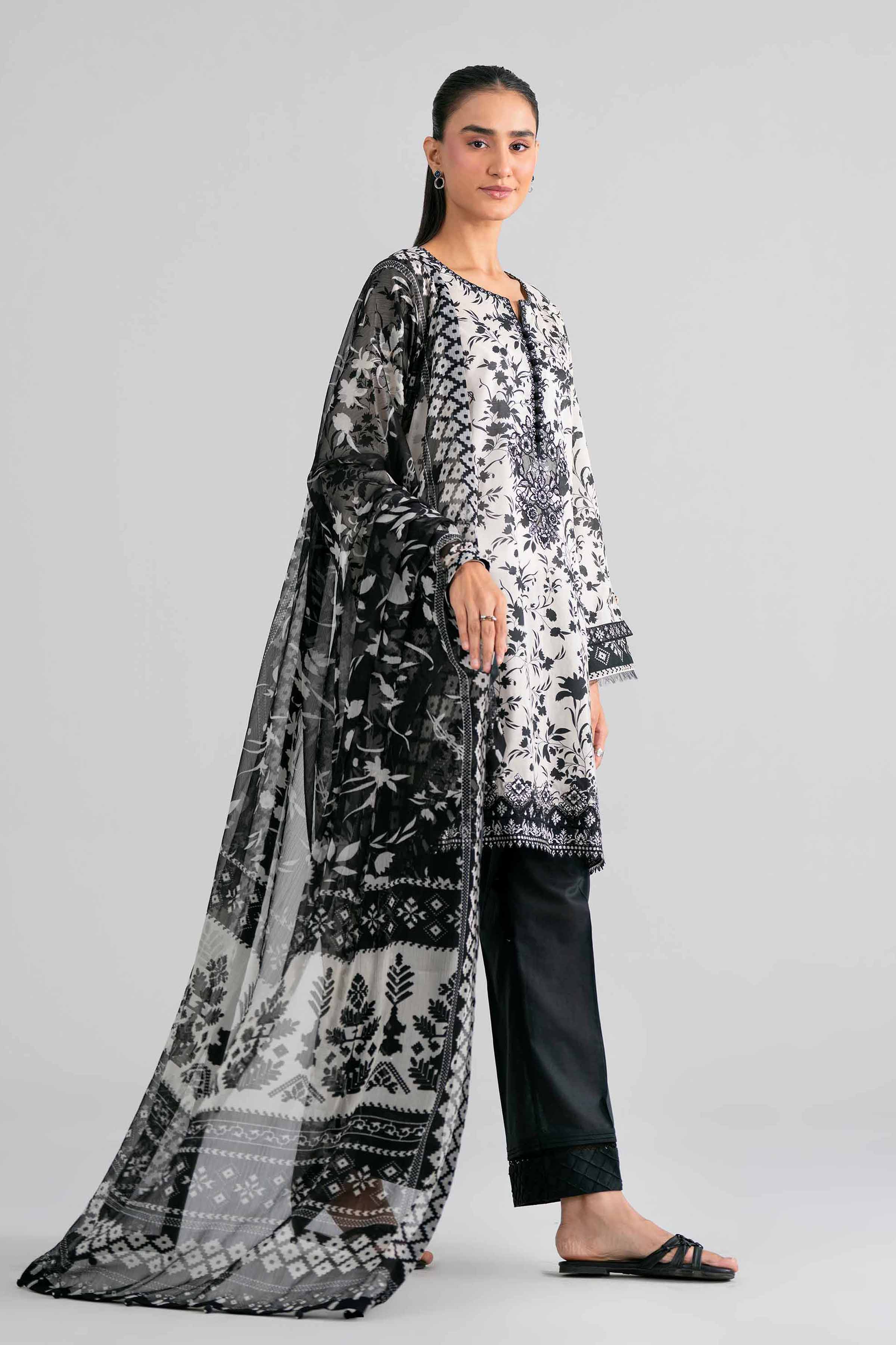 3 Piece - Digital Printed Embroidered Suit - 42602003 for Women - Unstitched Collection | Nishat | Shop Online