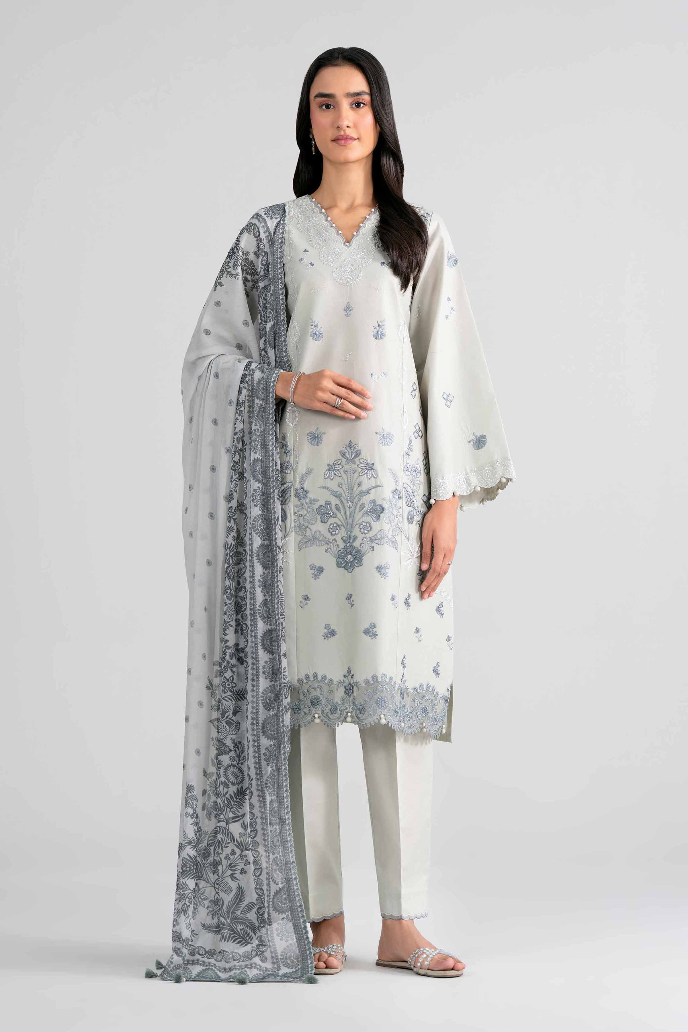 3 Piece - Digital Printed Embroidered Suit - 42602012 for Women - Unstitched Collection | Nishat | Shop Online