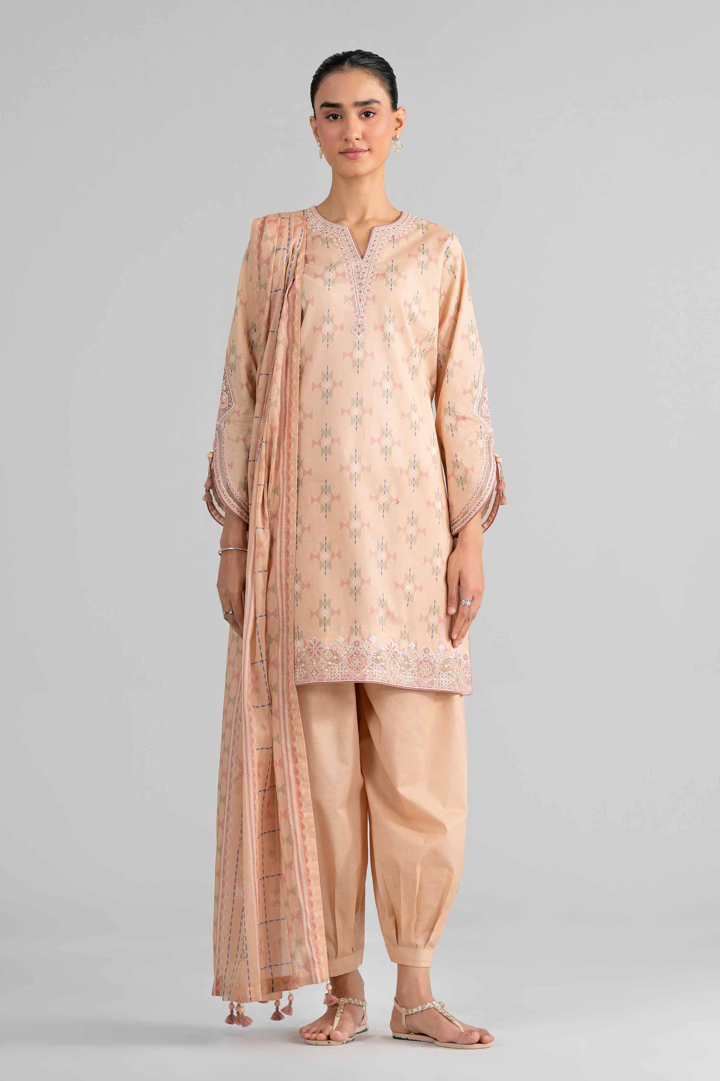 3 Piece - Printed Embroidered Suit - 42602015 for Women - Unstitched Collection | Nishat | Shop Online