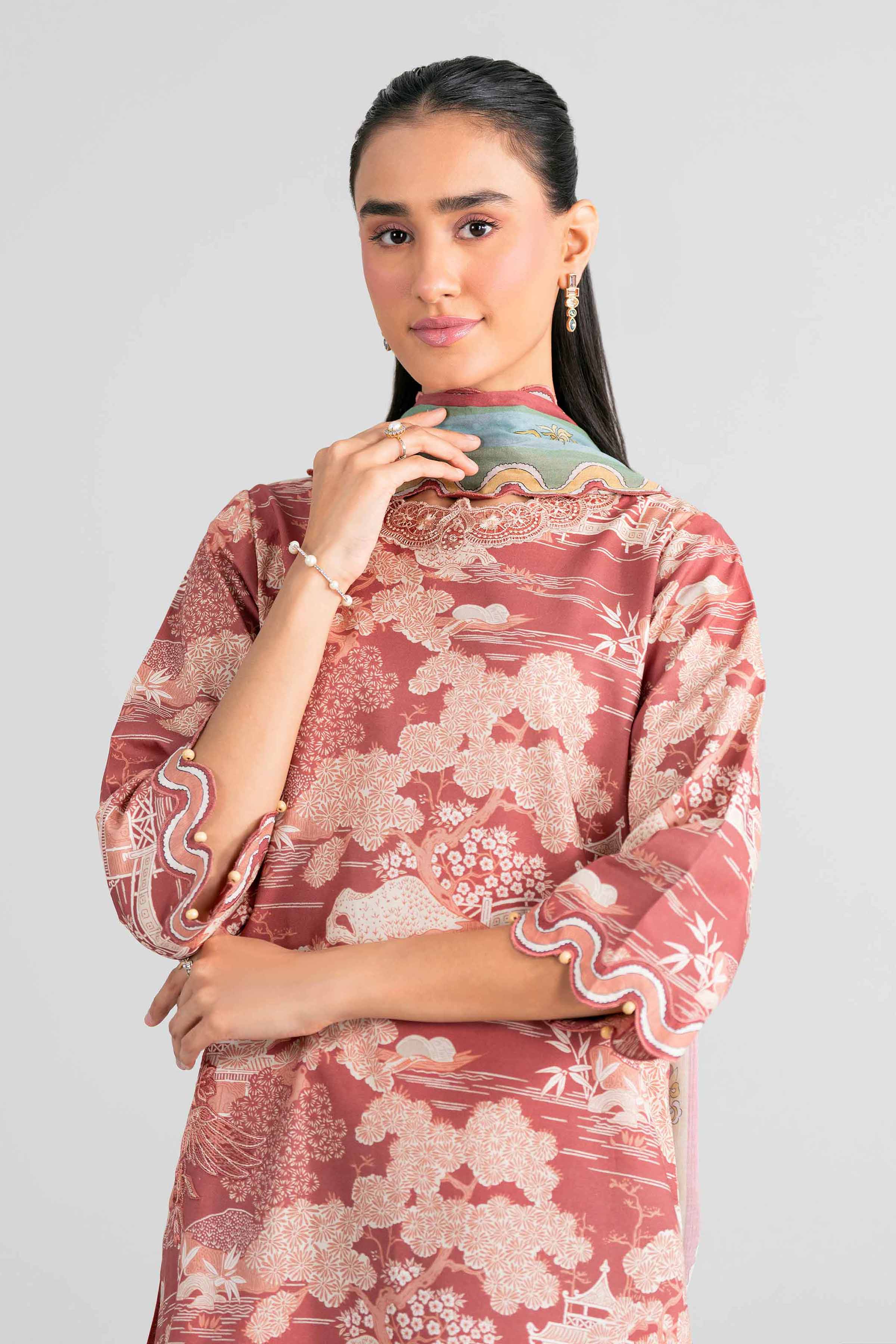 3 Piece - Printed Embroidered Suit - 42602019 for Women - Unstitched Collection | Nishat | Shop Online