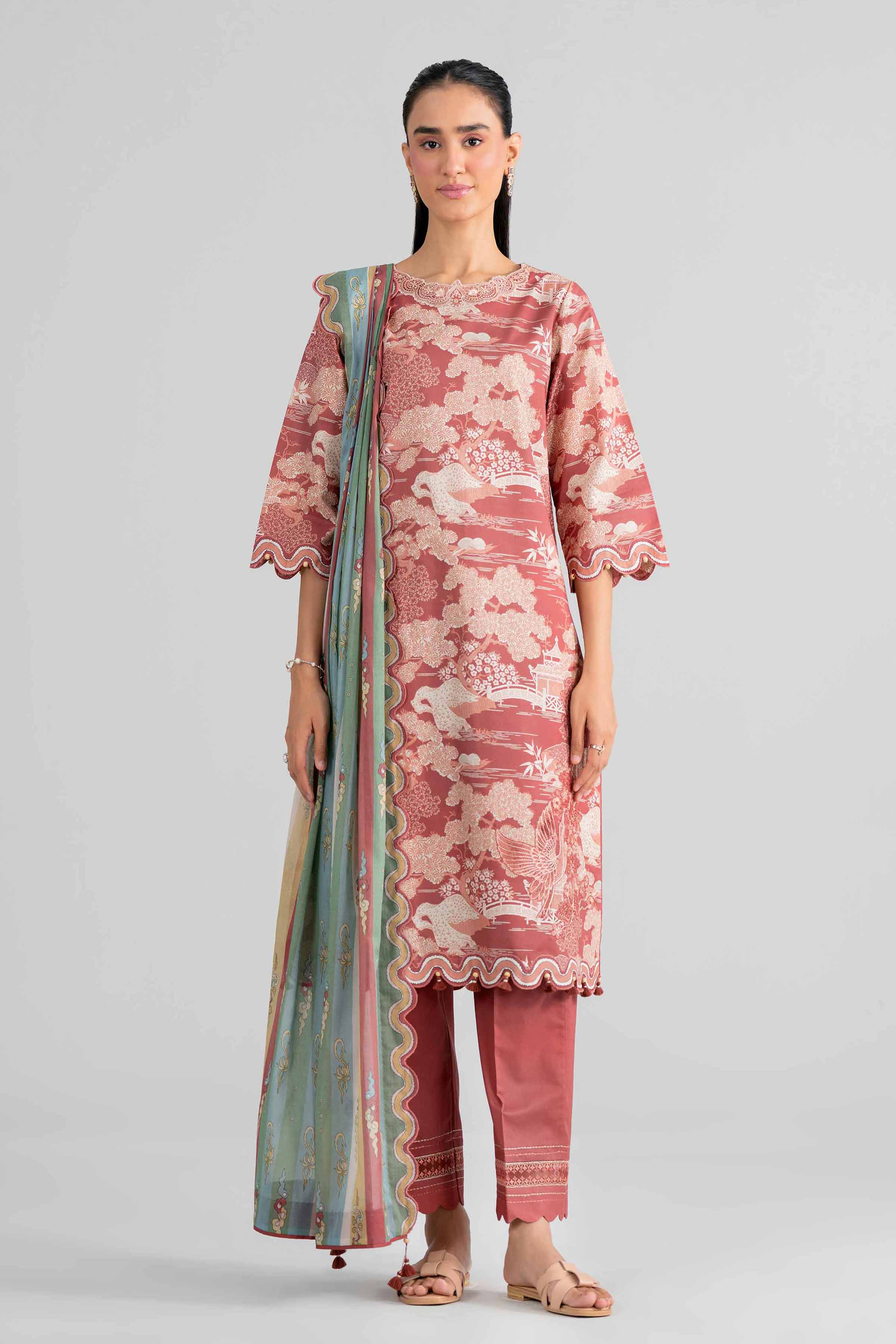 3 Piece - Printed Embroidered Suit - 42602019 for Women - Unstitched Collection | Nishat | Shop Online