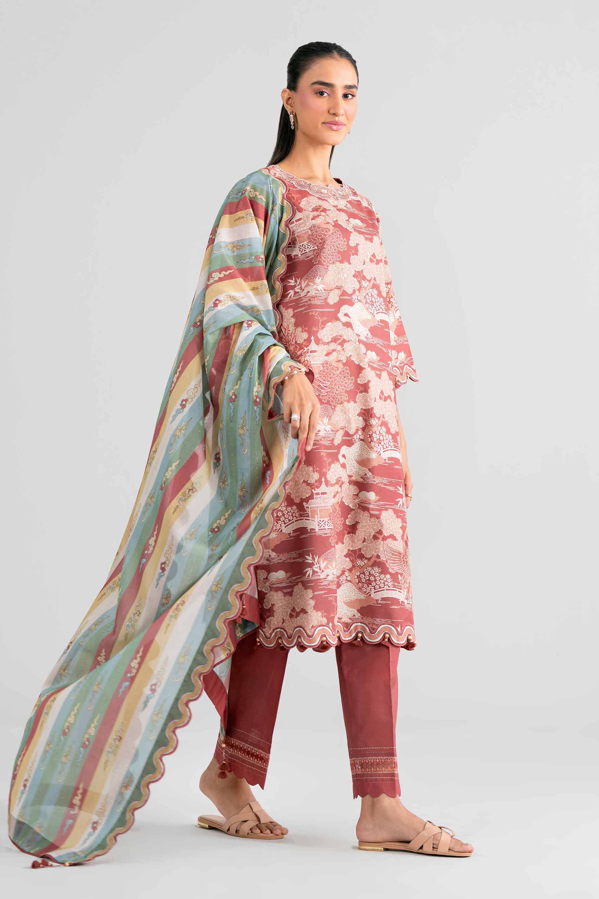 3 Piece - Printed Embroidered Suit - 42602019 for Women - Unstitched Collection | Nishat | Shop Online