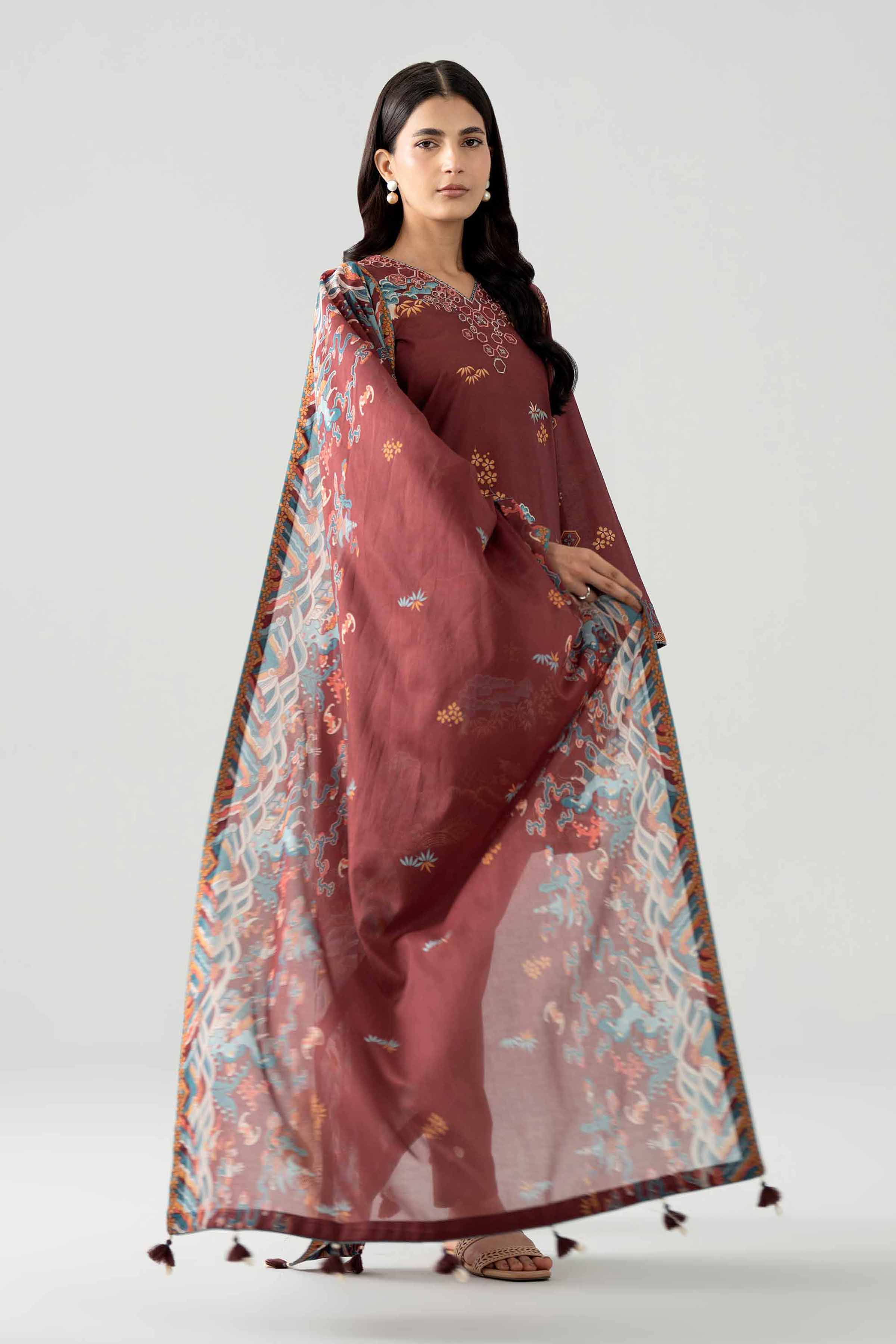 3 Piece - Printed Embroidered Suit - 42602023 for Women - Unstitched Collection | Nishat | Shop Online