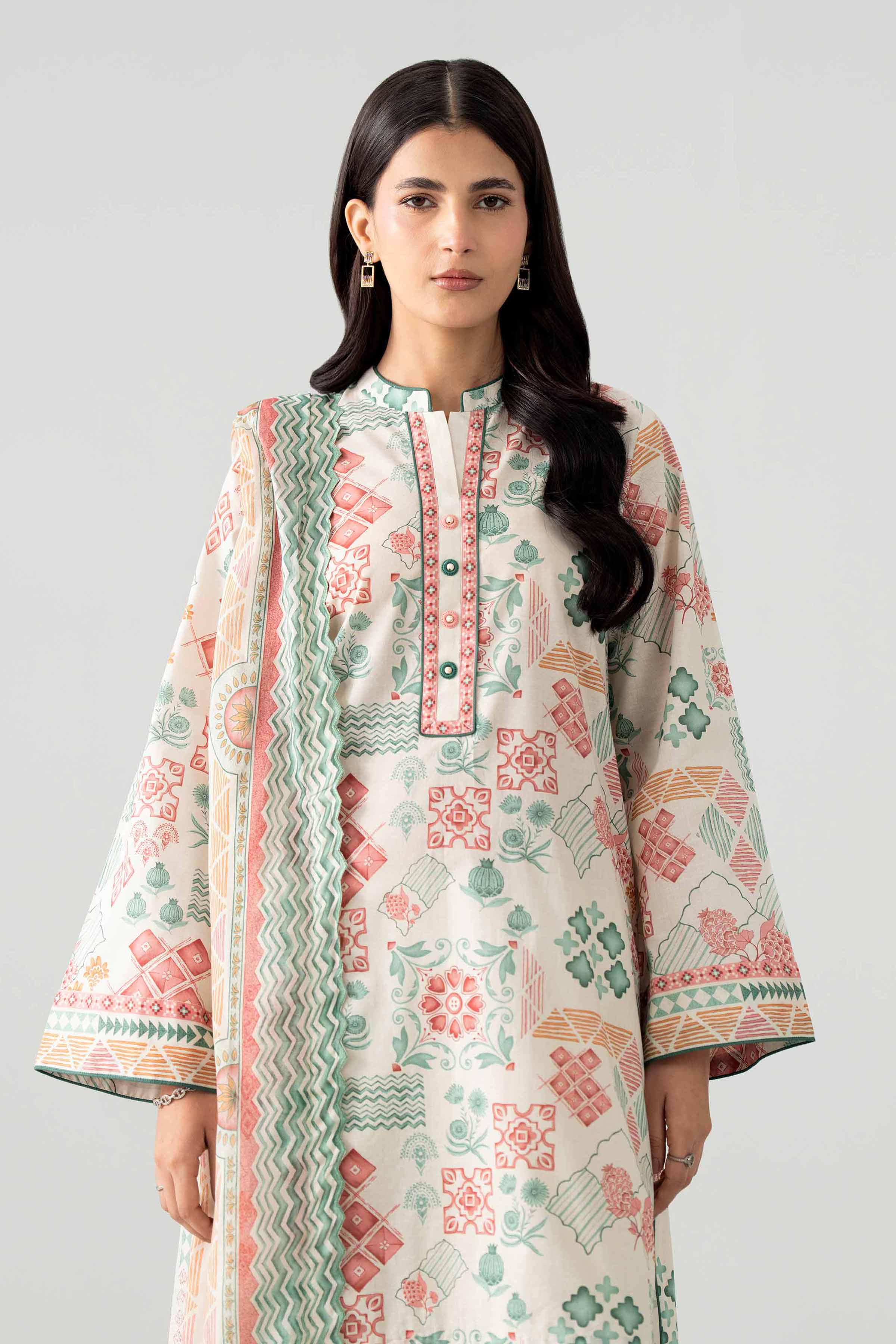 3 Piece - Printed Suit - 42602024 for Women - Unstitched Collection | Nishat | Shop Online