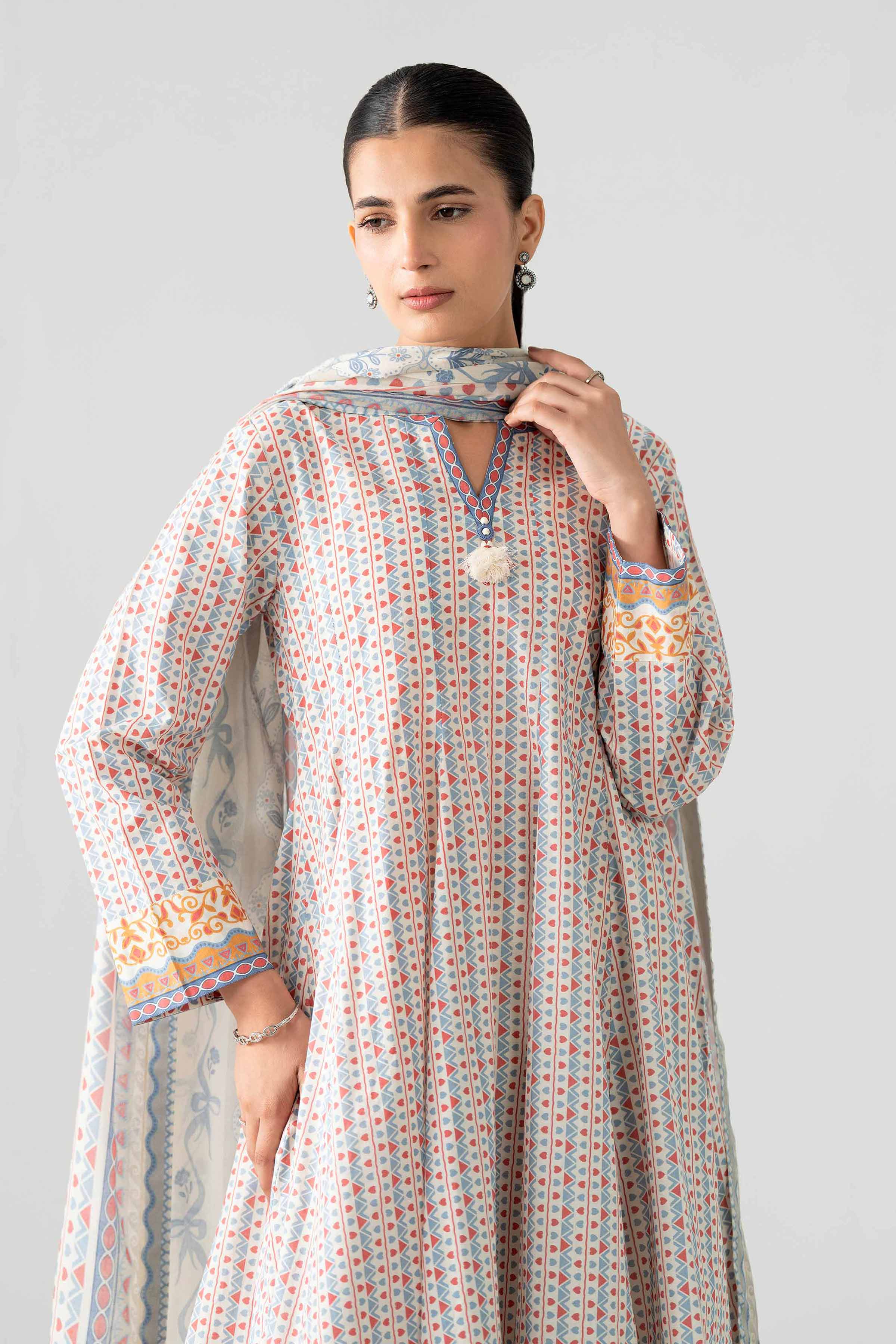 3 Piece - Printed Suit - 42602026 for Women - Unstitched Collection | Nishat | Shop Online