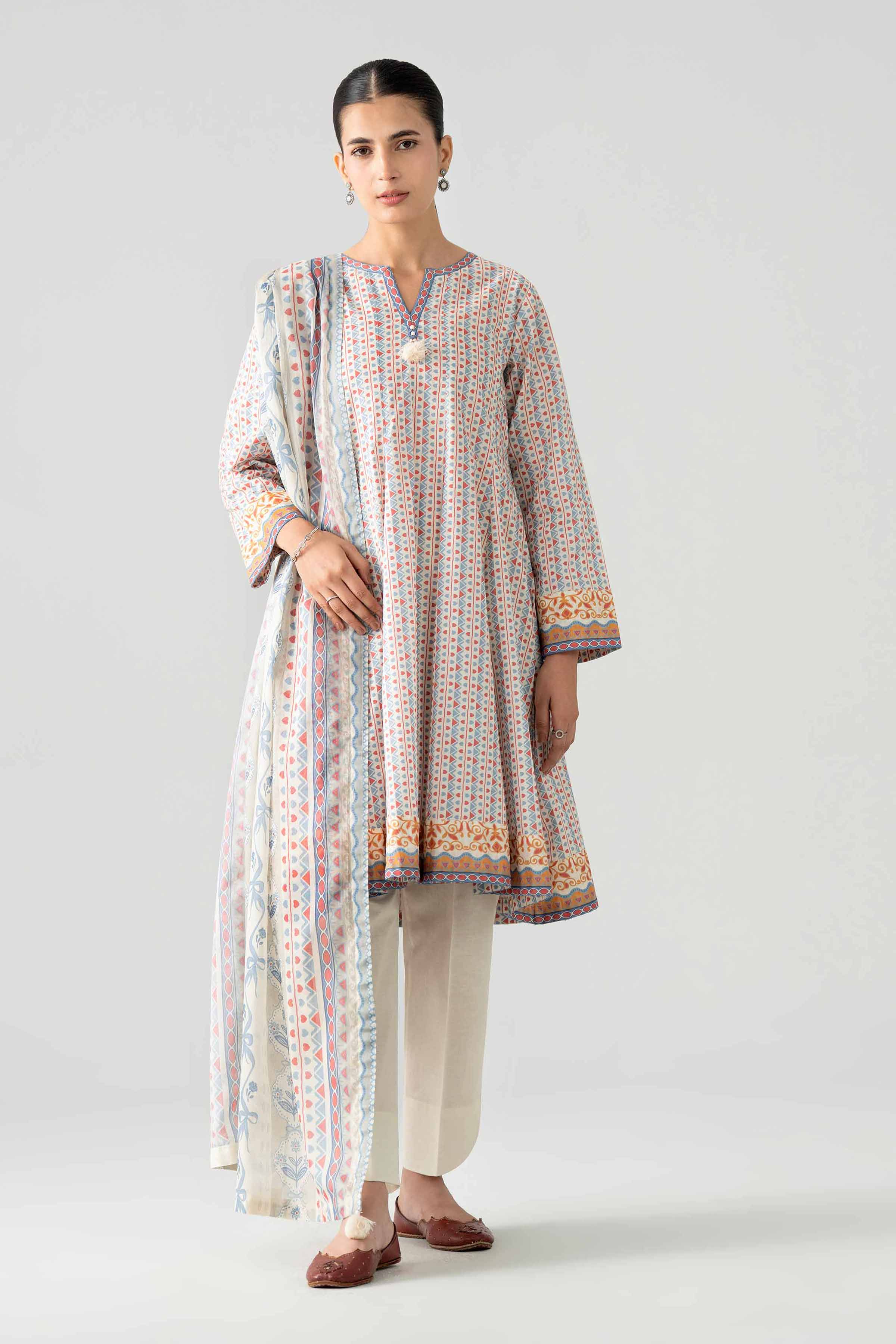 3 Piece - Printed Suit - 42602026 for Women - Unstitched Collection | Nishat | Shop Online