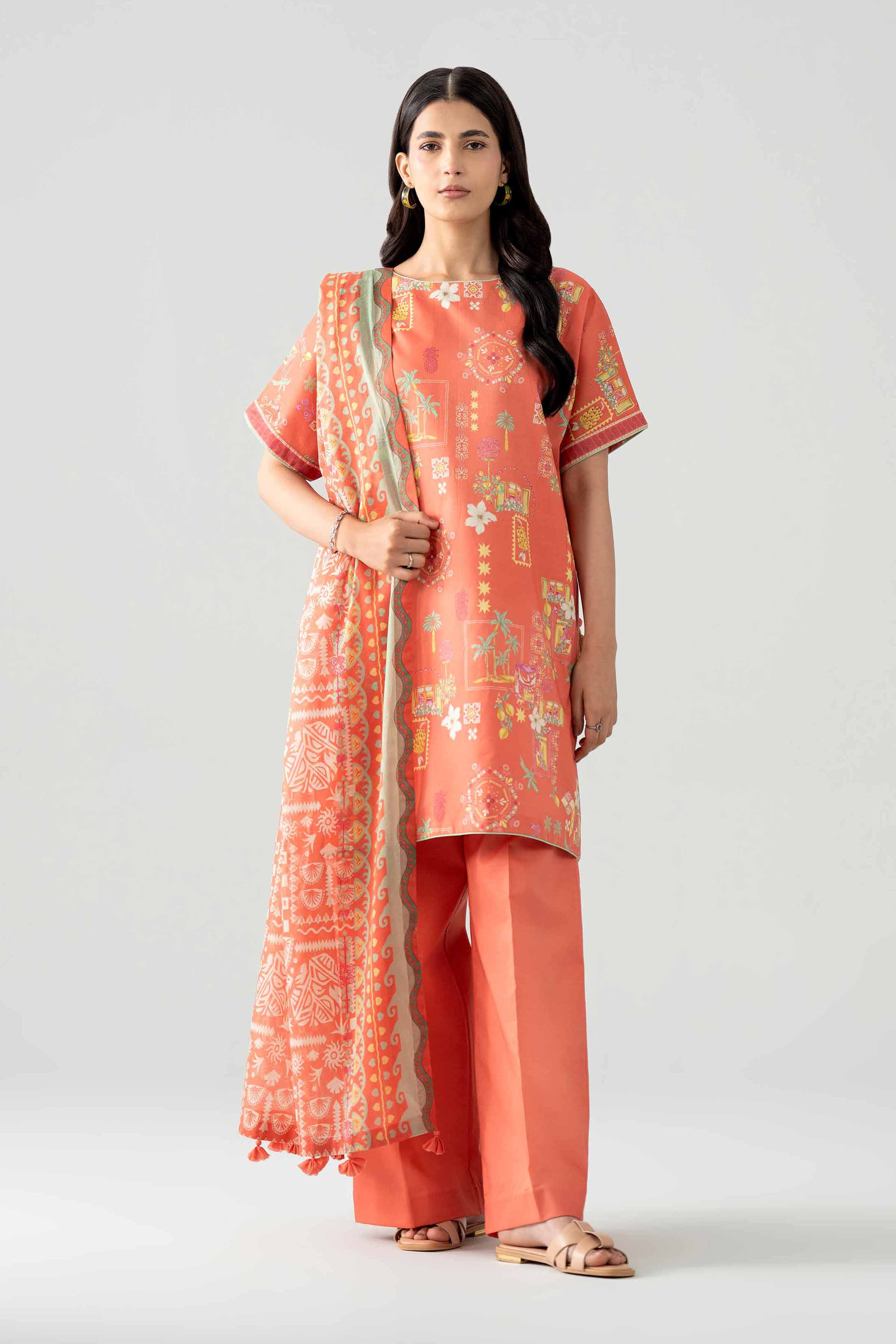 3 Piece - Printed Suit - 42602028 for Women - Unstitched Collection | Nishat | Shop Online