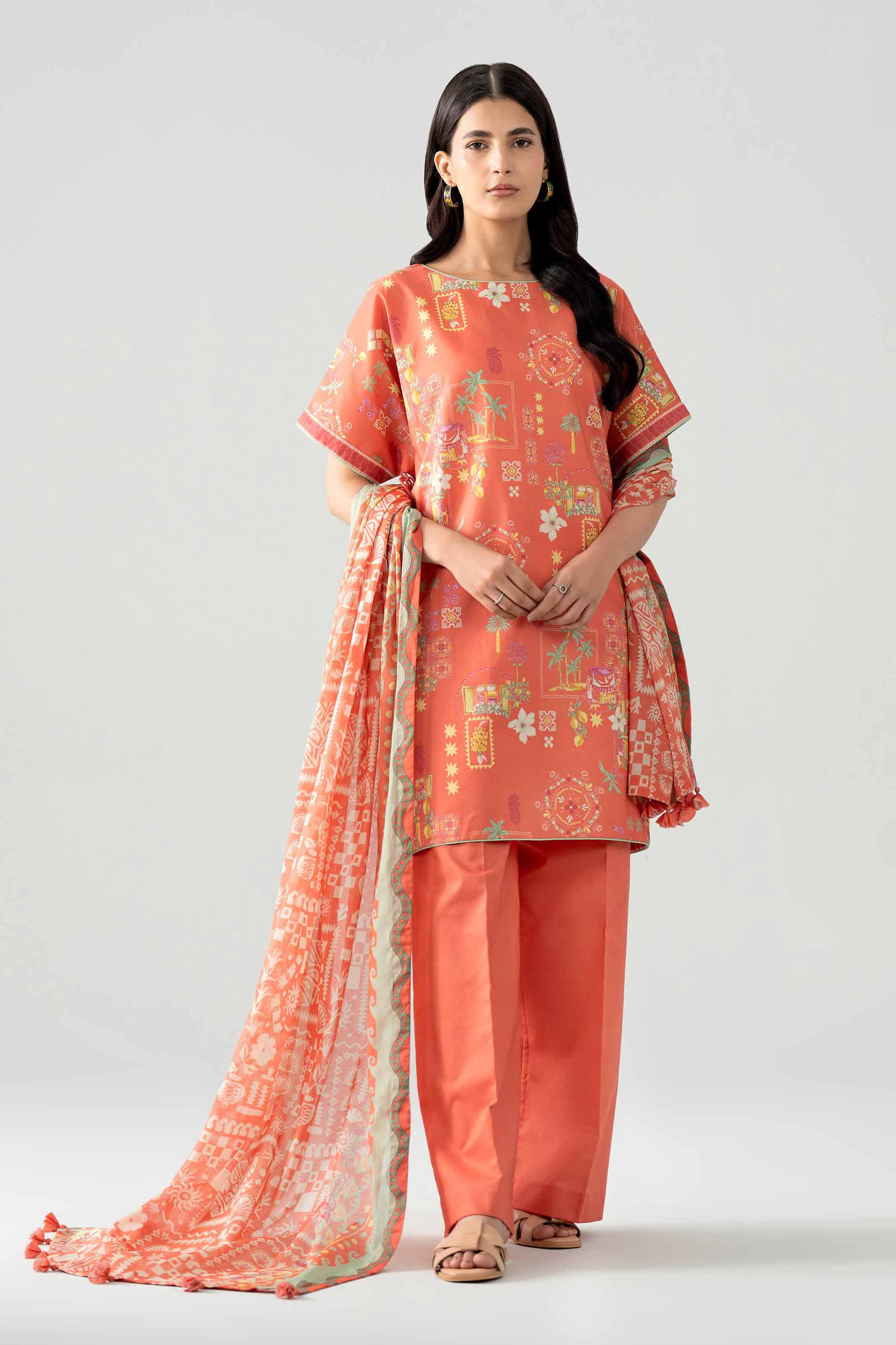3 Piece - Printed Suit - 42602028 for Women - Unstitched Collection | Nishat | Shop Online