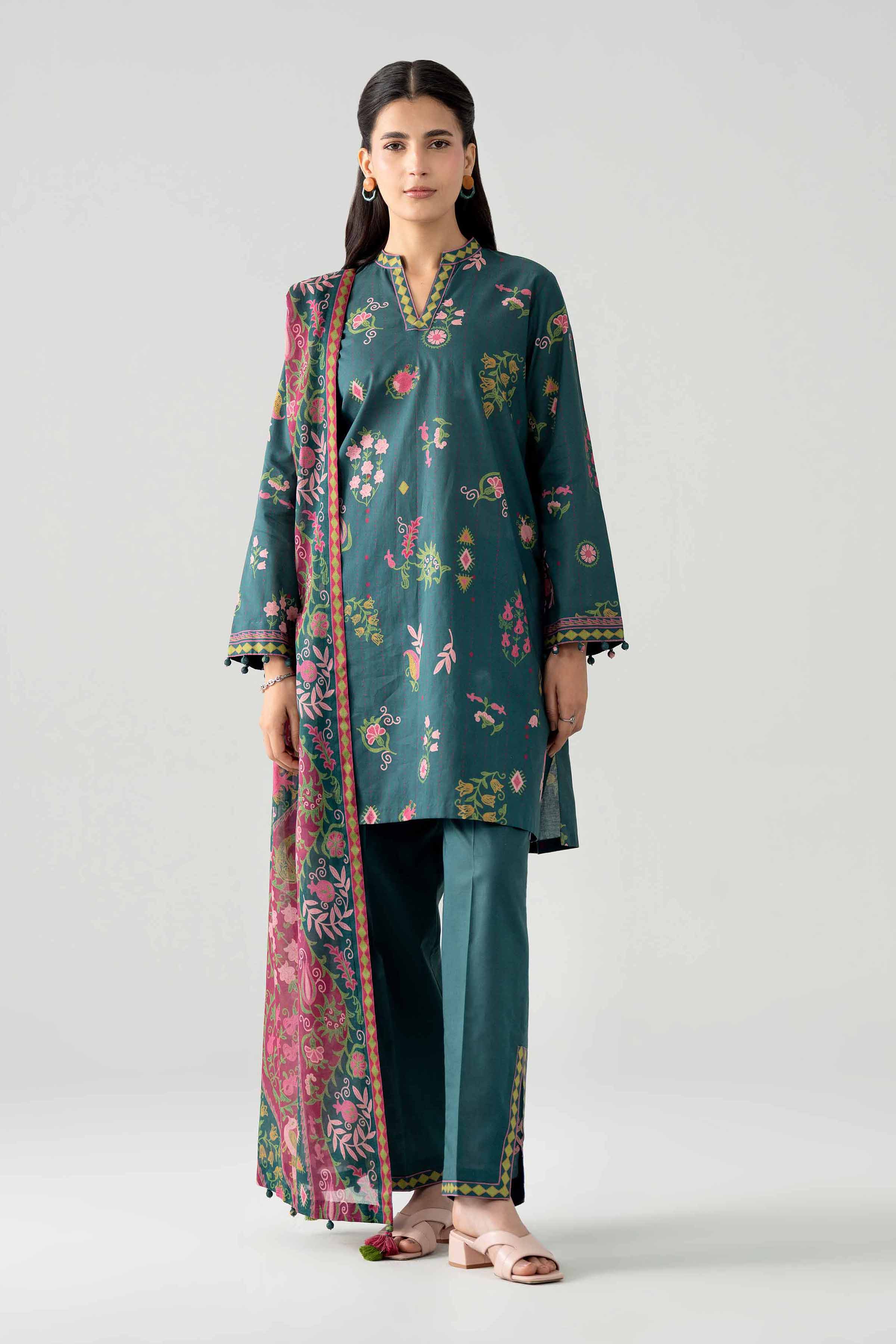 3 Piece - Printed Suit - 42602033 for Women - Unstitched Collection | Nishat | Shop Online