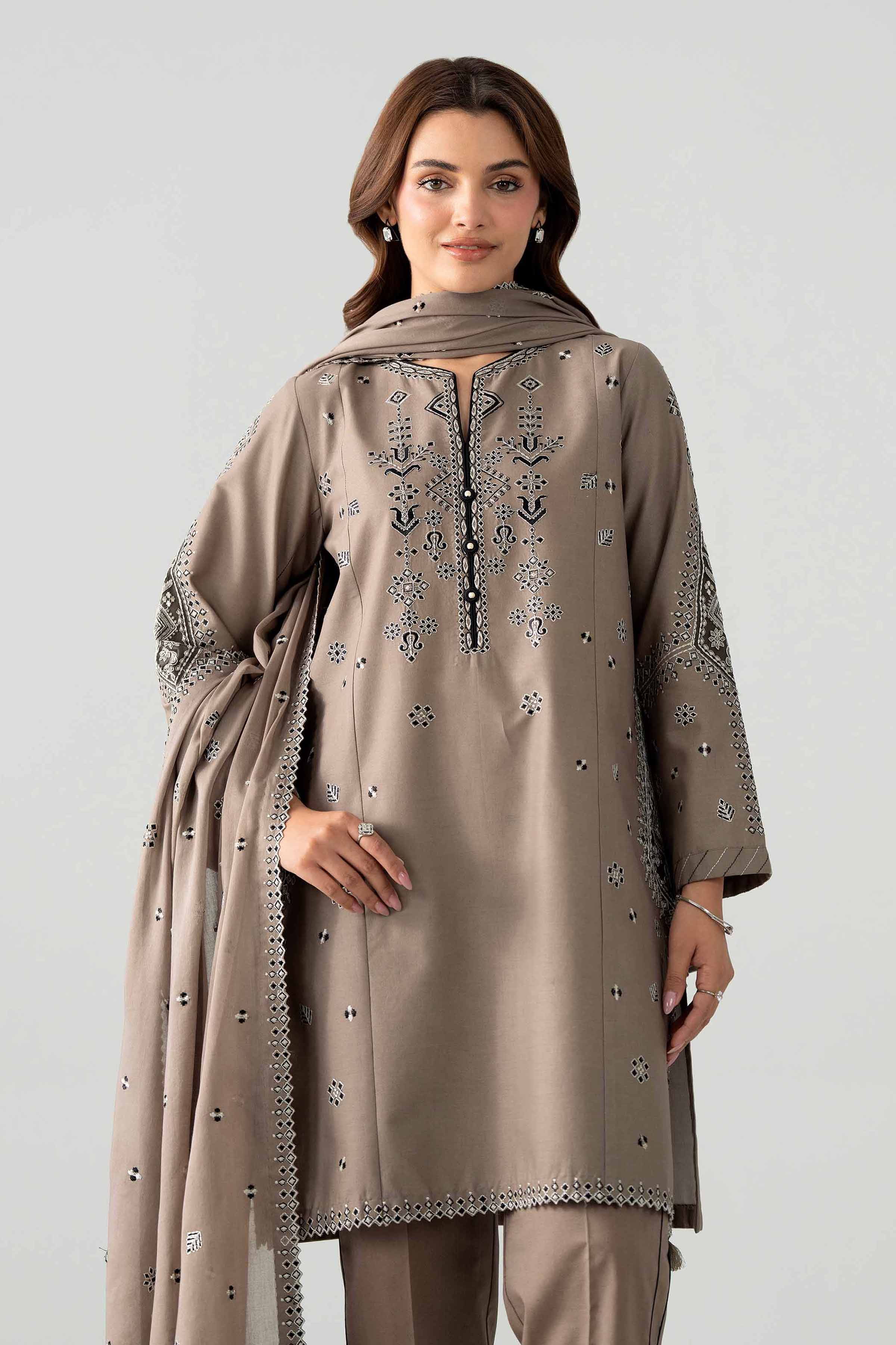 3 Piece - Embroidered Suit - 42602034 for Women - Unstitched Collection | Nishat | Shop Online