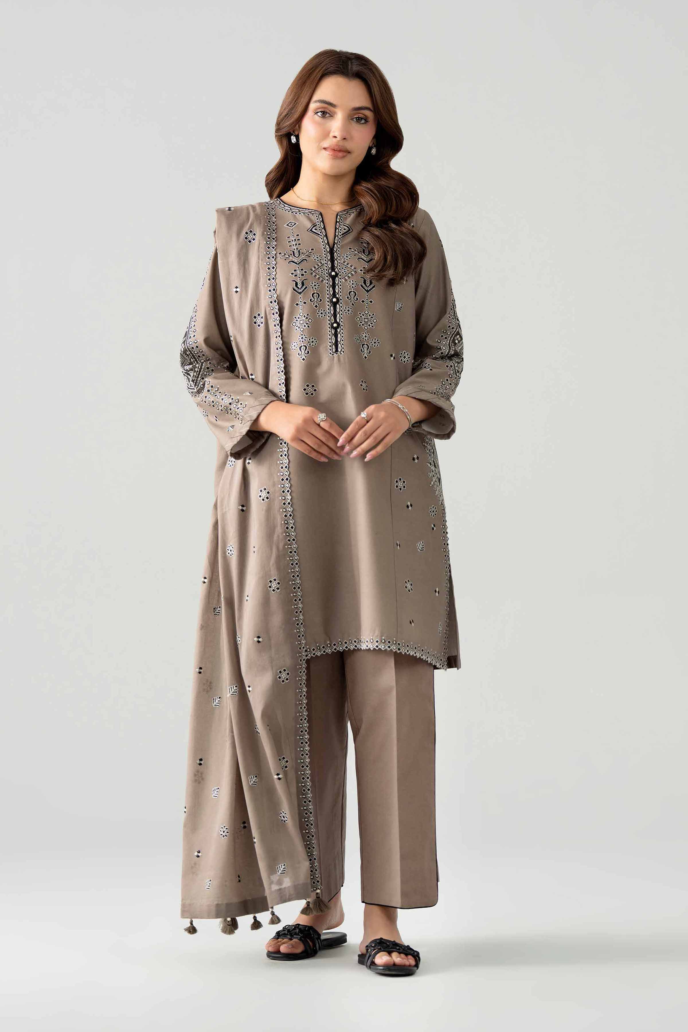 3 Piece - Embroidered Suit - 42602034 for Women - Unstitched Collection | Nishat | Shop Online