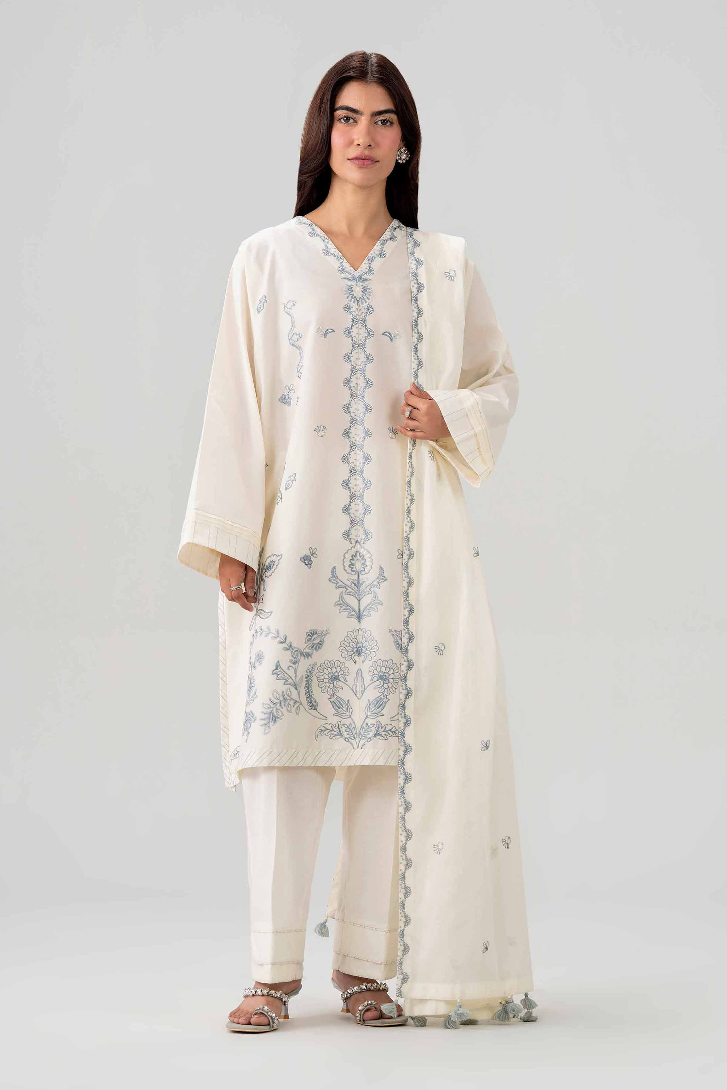 3 Piece - Embroidered Suit - 42602035 for Women - Unstitched Collection | Nishat | Shop Online