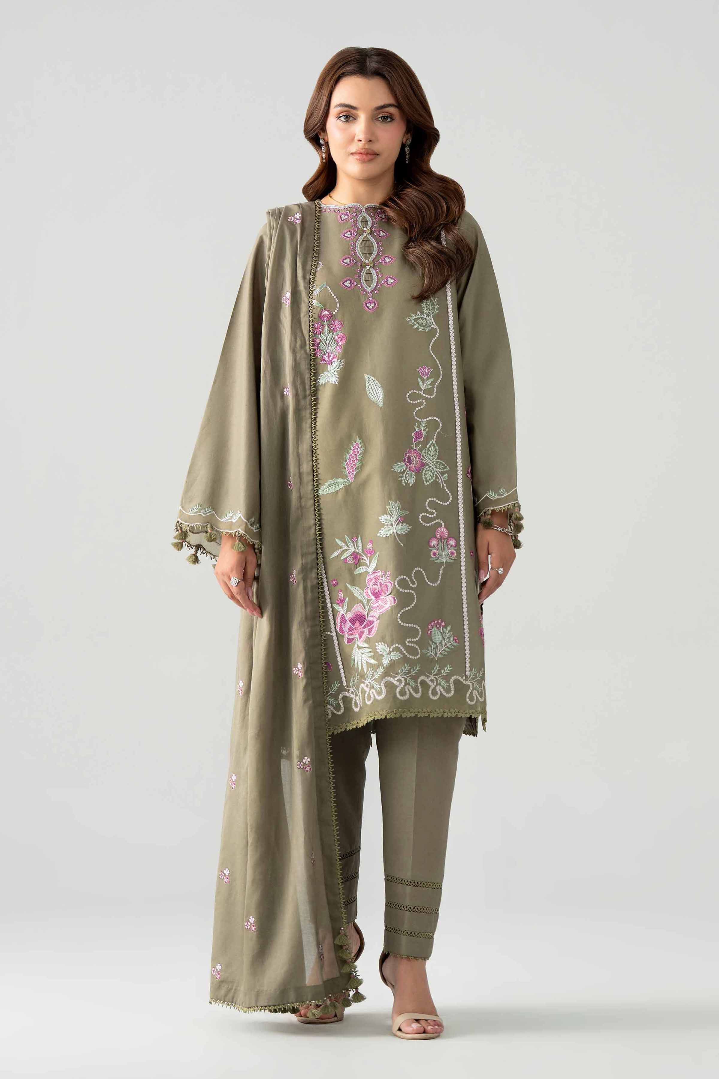 3 Piece - Embroidered Suit - 42602037 for Women - Unstitched Collection | Nishat | Shop Online