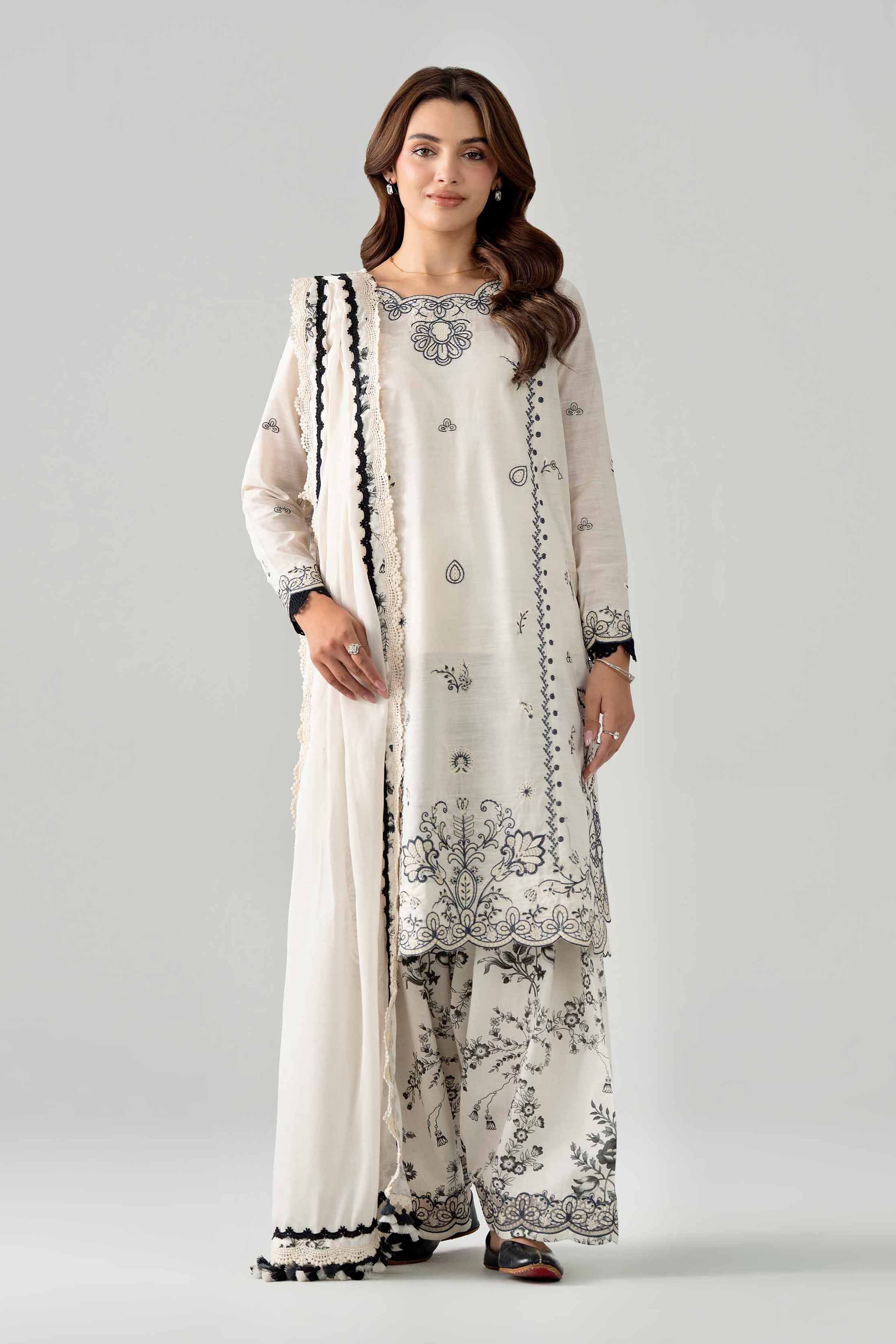 3 Piece - Printed Embroidered Suit - 42602039 for Women - Unstitched Collection | Nishat | Shop Online