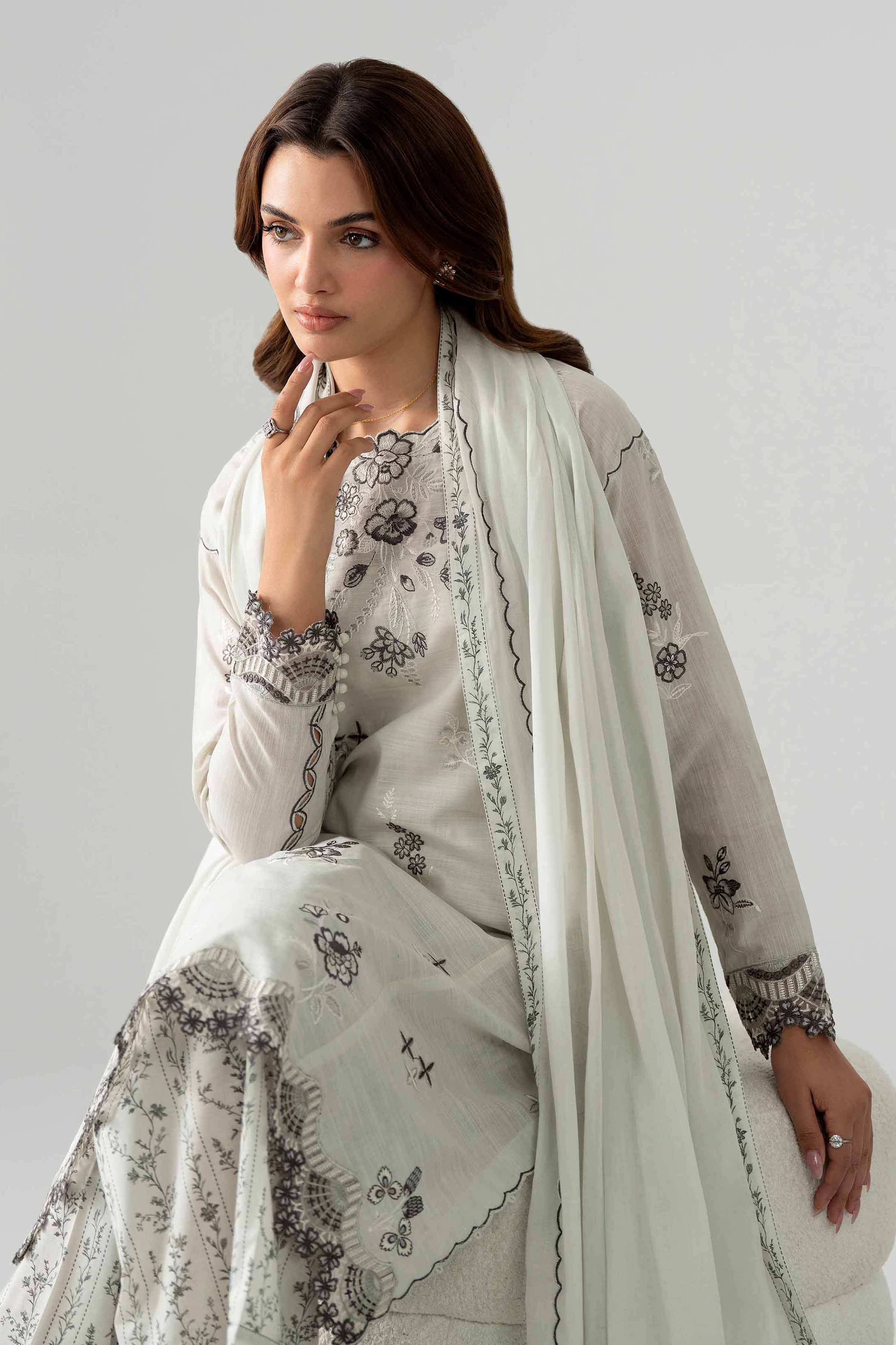 3 Piece - Printed Embroidered Suit - 42602042 for Women - Unstitched Collection | Nishat | Shop Online