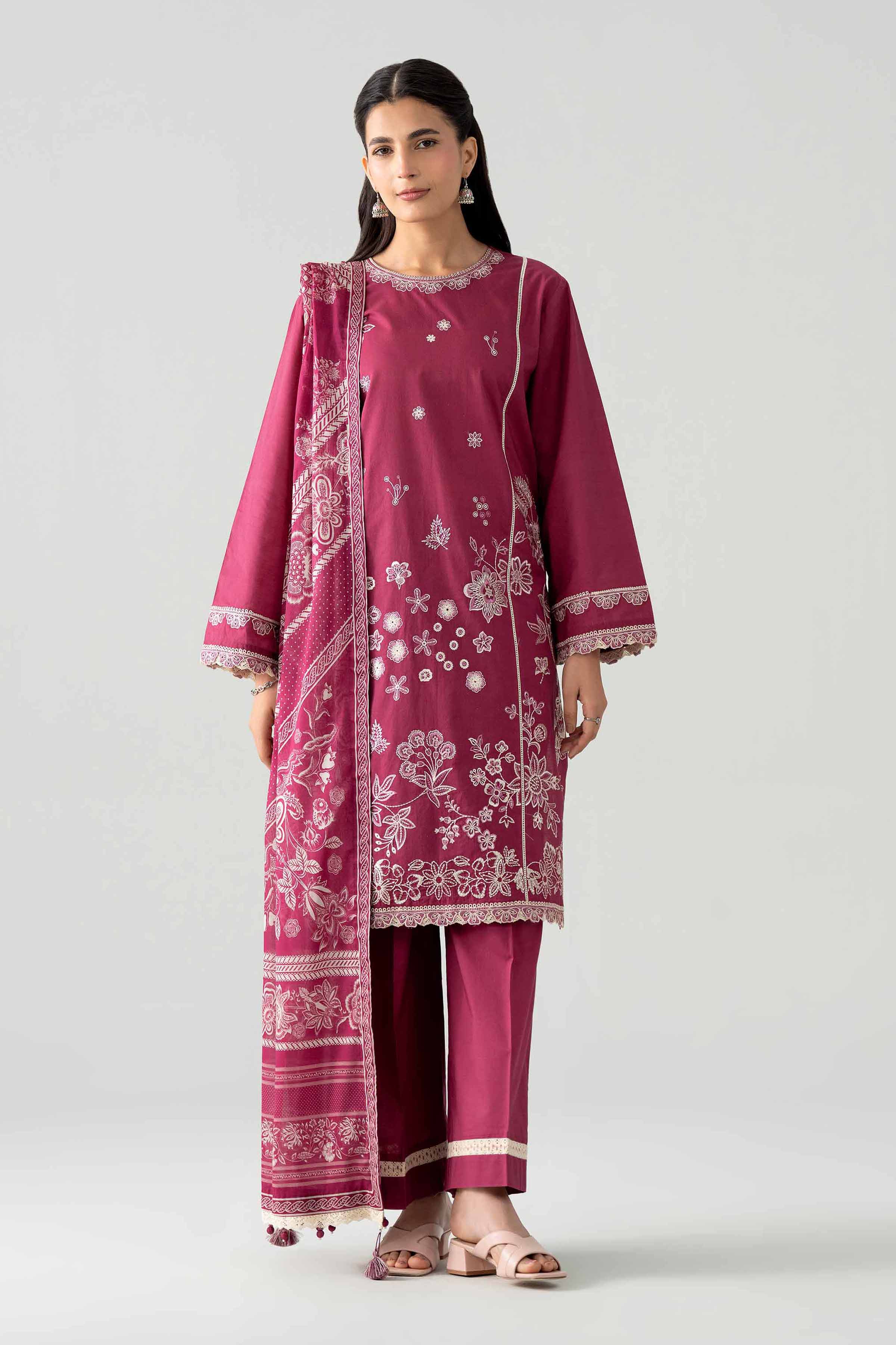 3 Piece - Digital Printed Embroidered Suit - 42602044 for Women - Unstitched Collection | Nishat | Shop Online