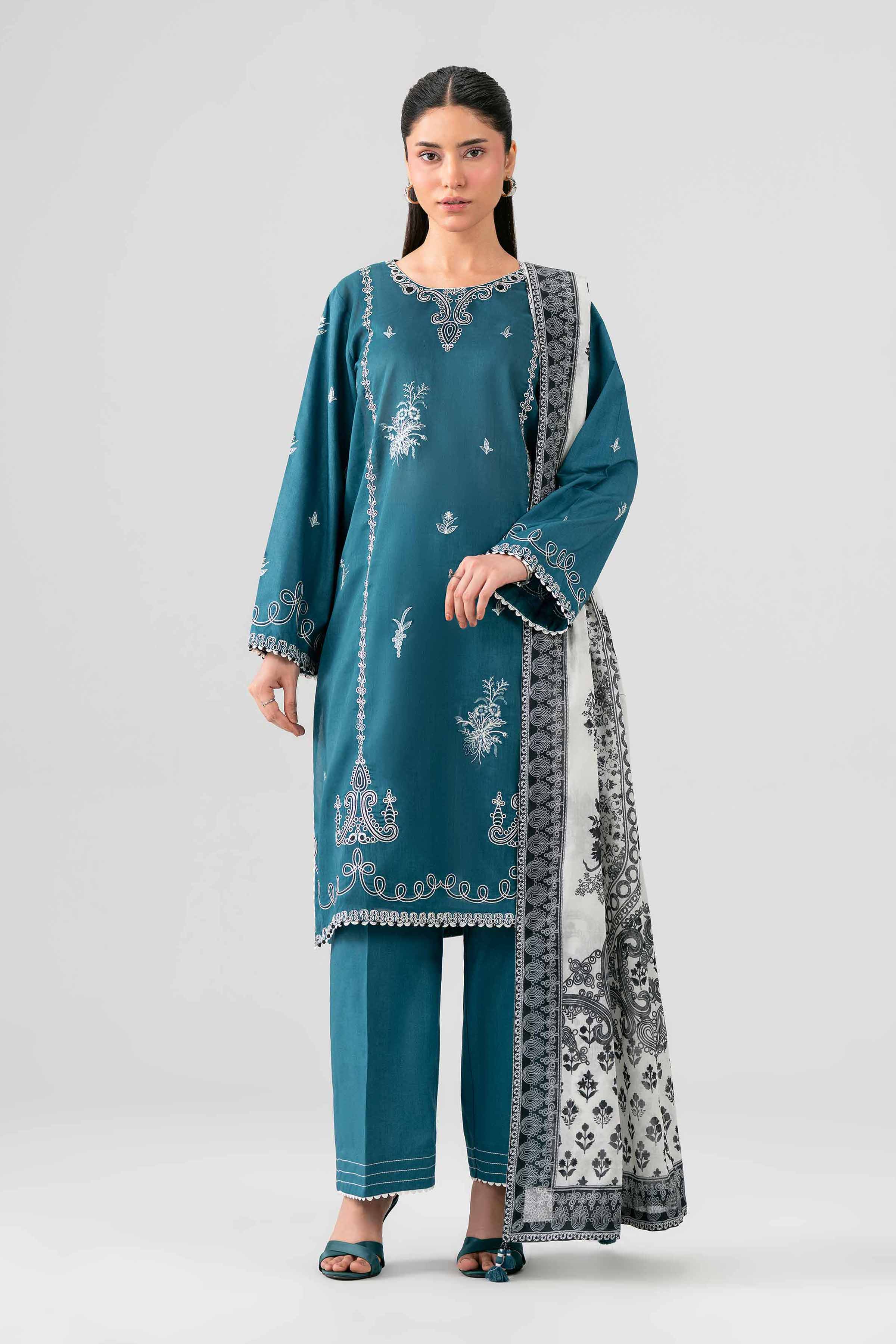 3 Piece - Embroidered Suit - 42602048 for Women - Unstitched Collection | Nishat | Shop Online