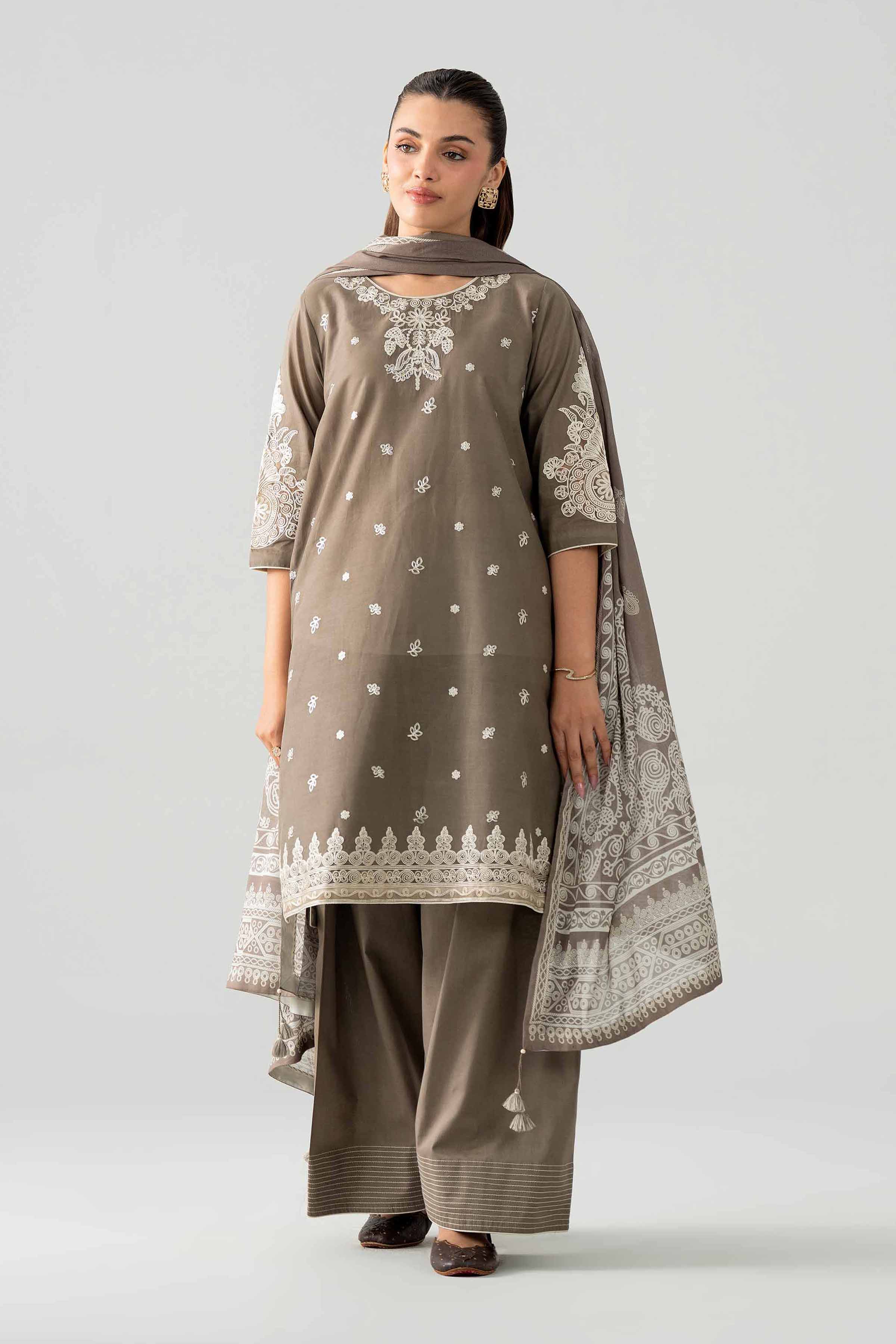 3 Piece - Digital Printed Embroidered Suit - 42602049 for Women - Unstitched Collection | Nishat | Shop Online
