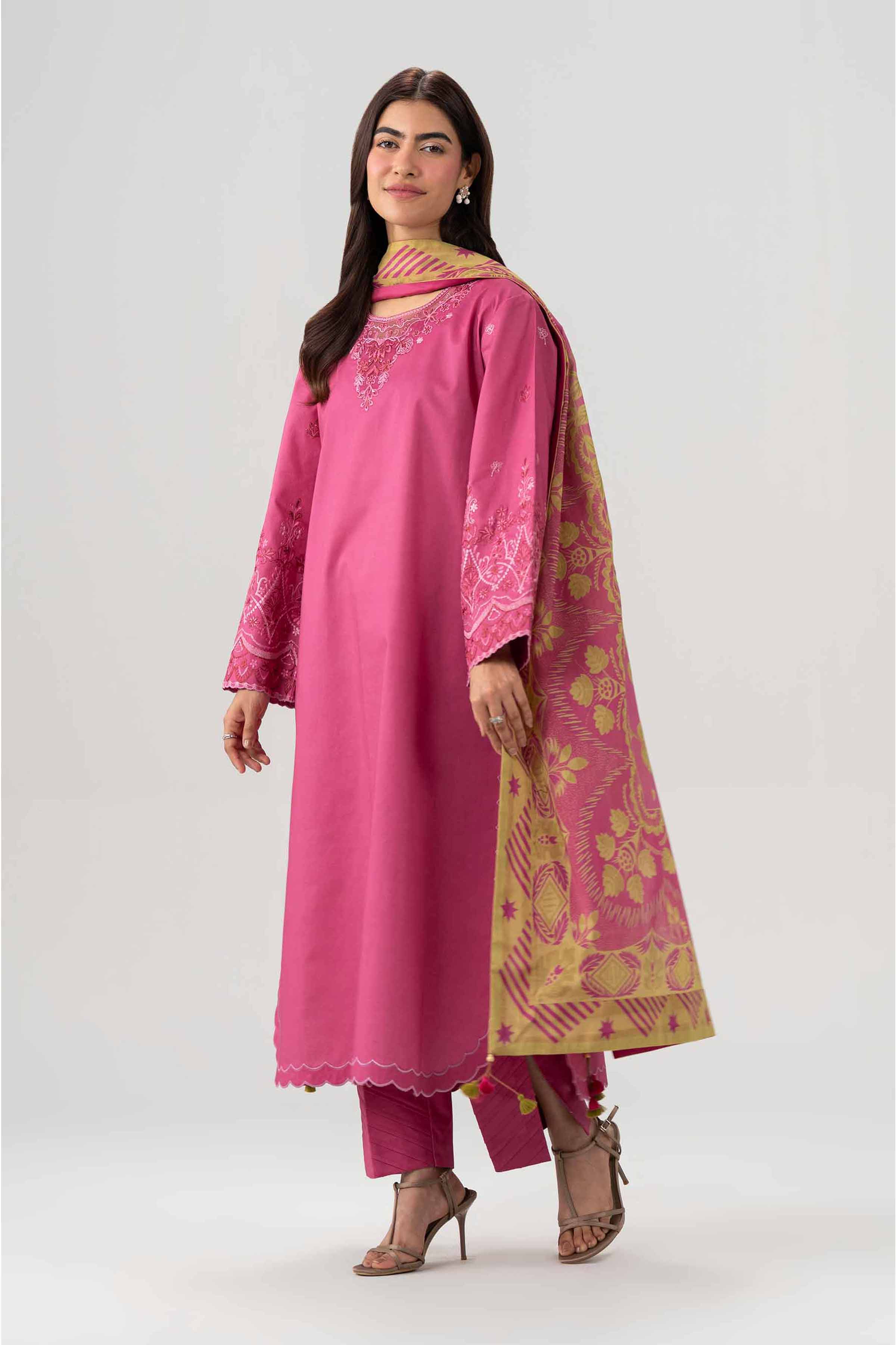 3 Piece - Embroidered Suit - 42602051 for Women - Unstitched Collection | Nishat | Shop Online