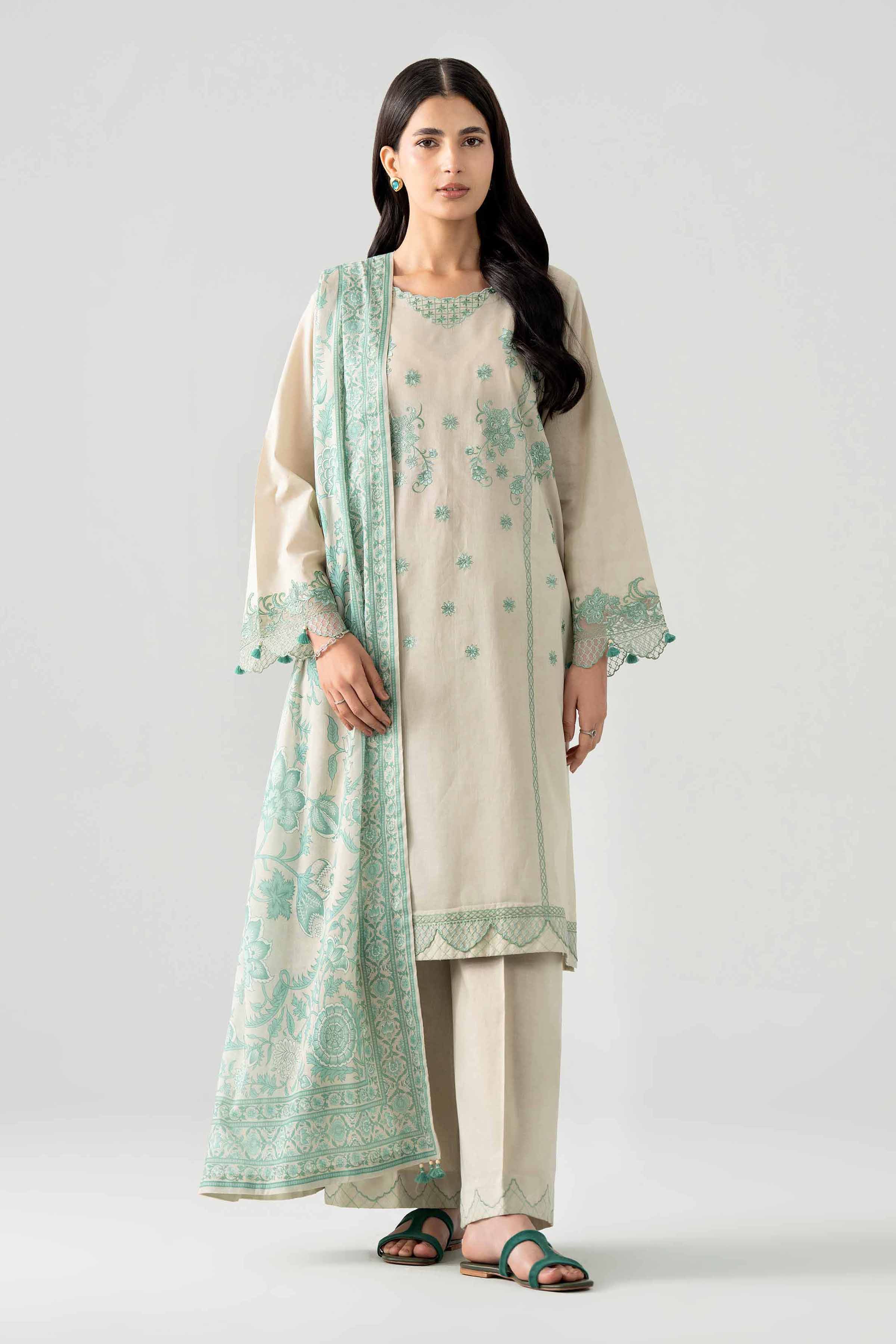 3 Piece - Digital Printed Embroidered Suit - 42602052 for Women - Unstitched Collection | Nishat | Shop Online