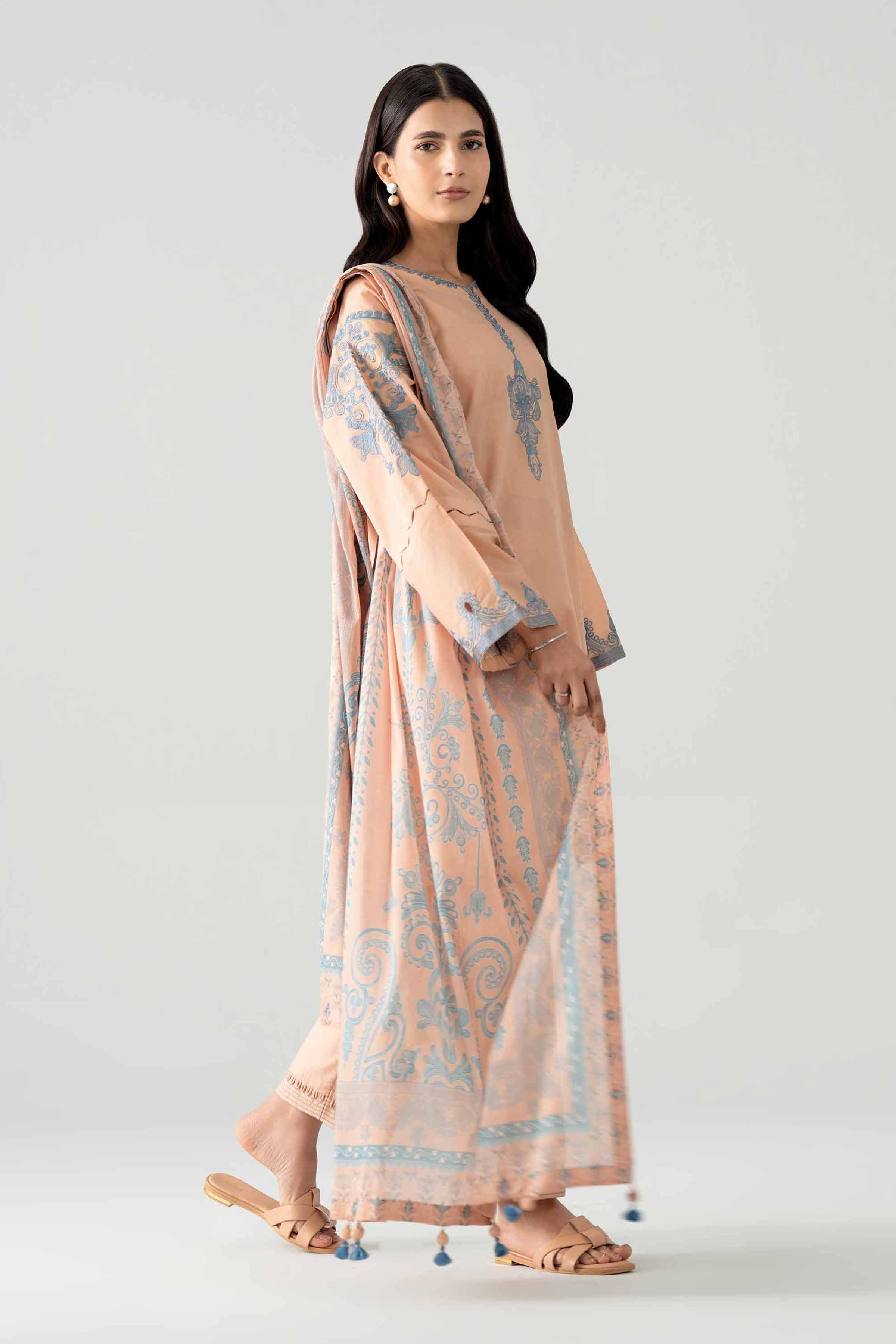 3 Piece - Digital Printed Embroidered Suit - 42602053 for Women - Unstitched Collection | Nishat | Shop Online