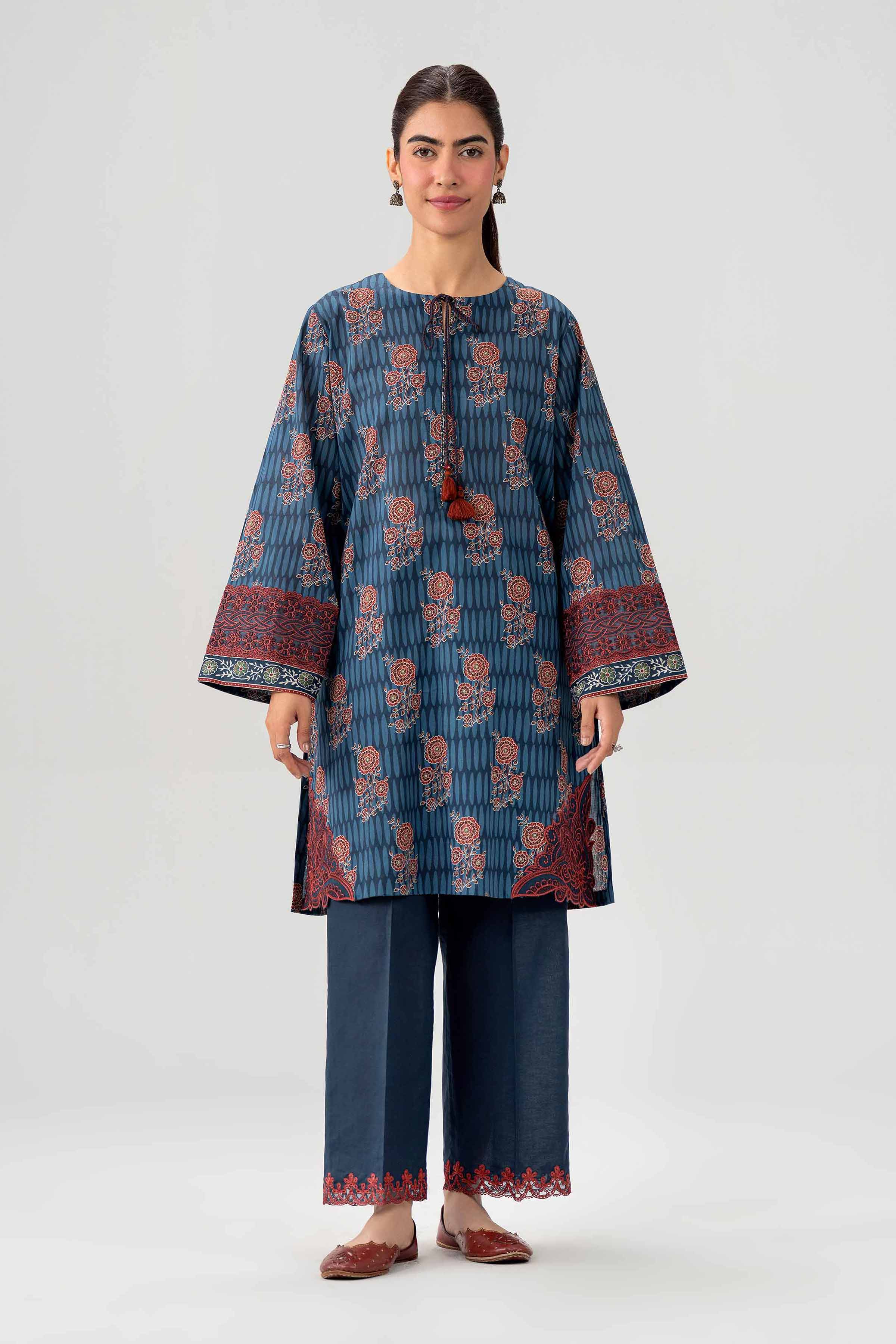 2 Piece - Printed Embroidered Suit - 42602063