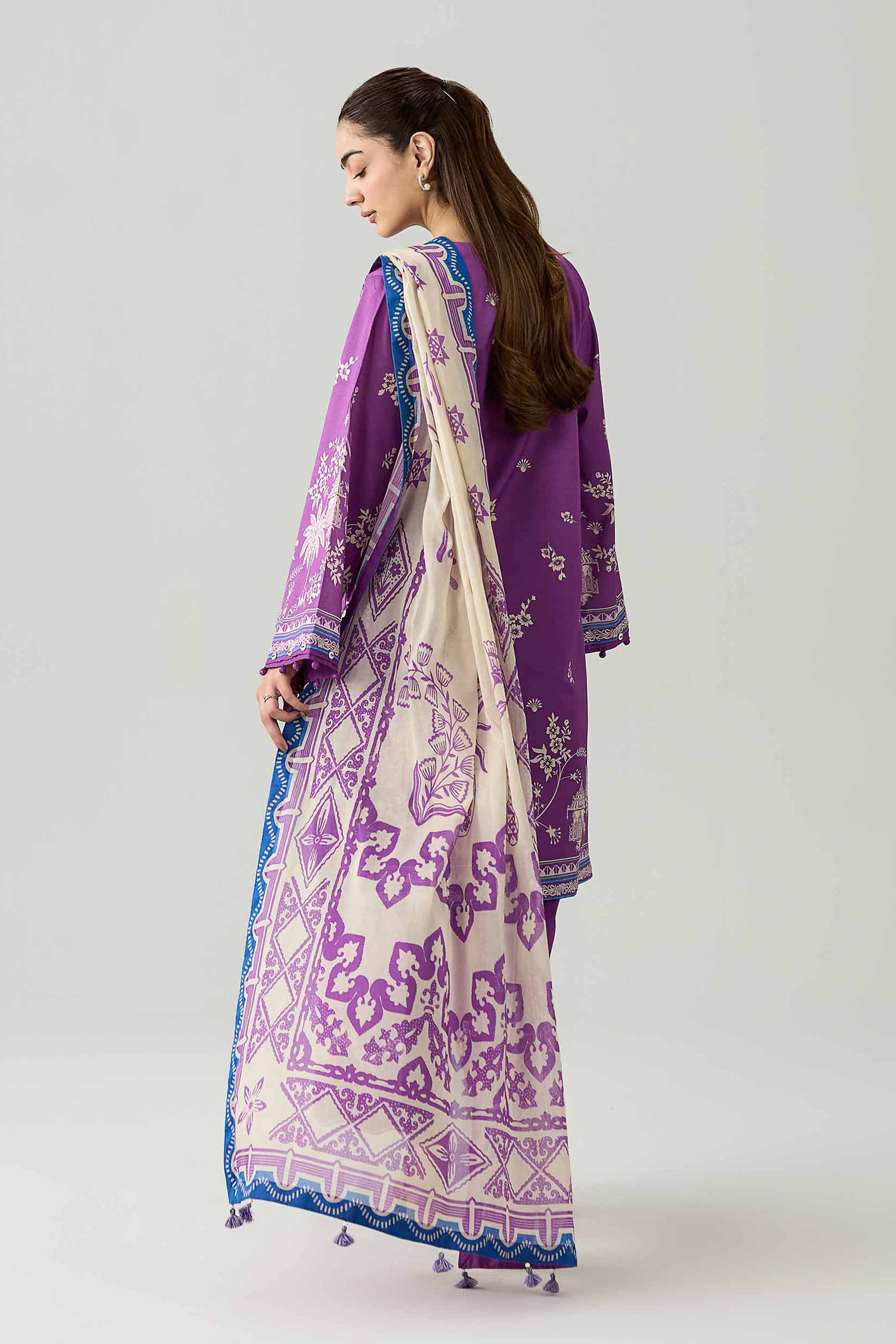 3 Piece - Digital Printed Embroidered Suit - 42602101