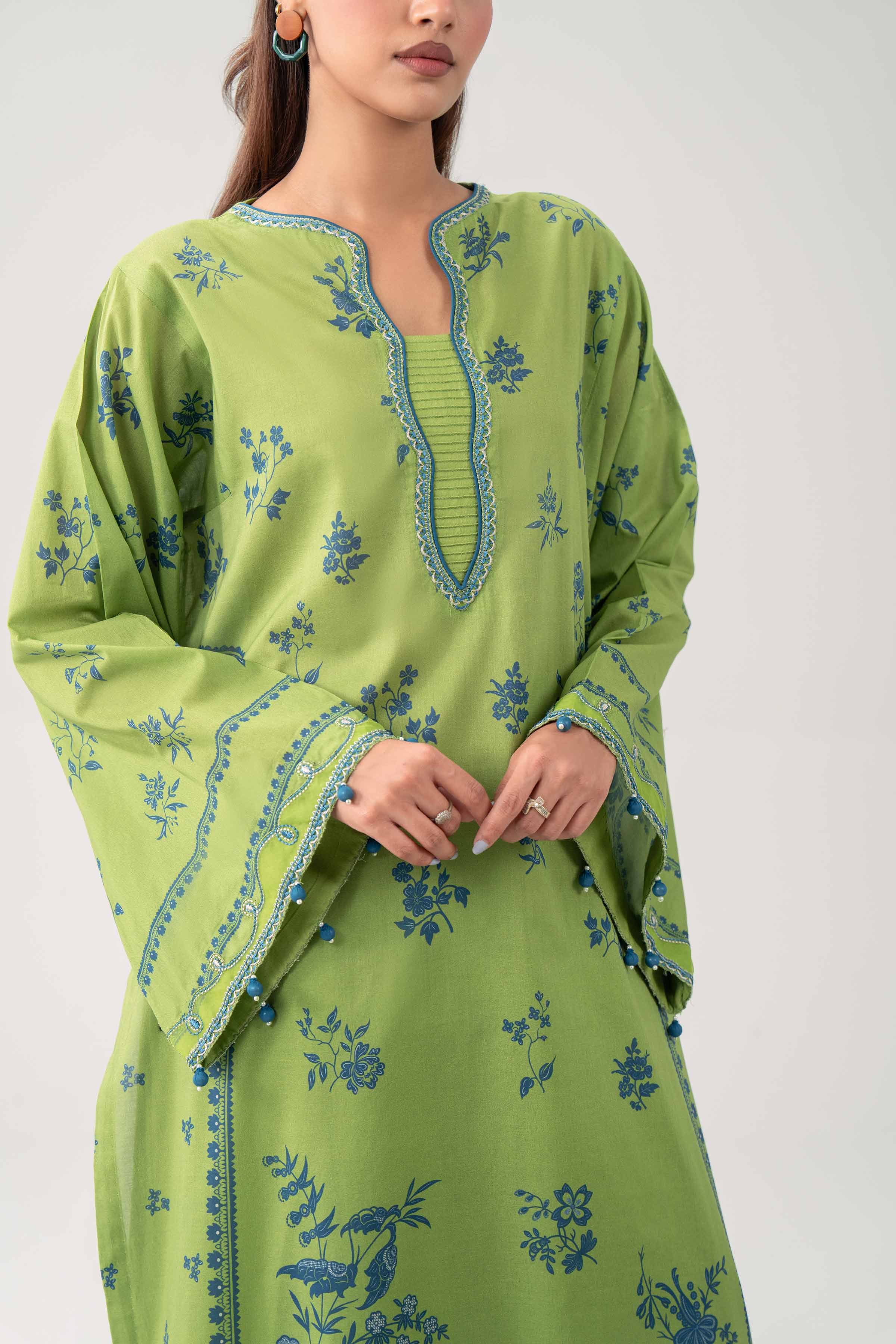 3 Piece - Digital Printed Embroidered Suit - 42602103
