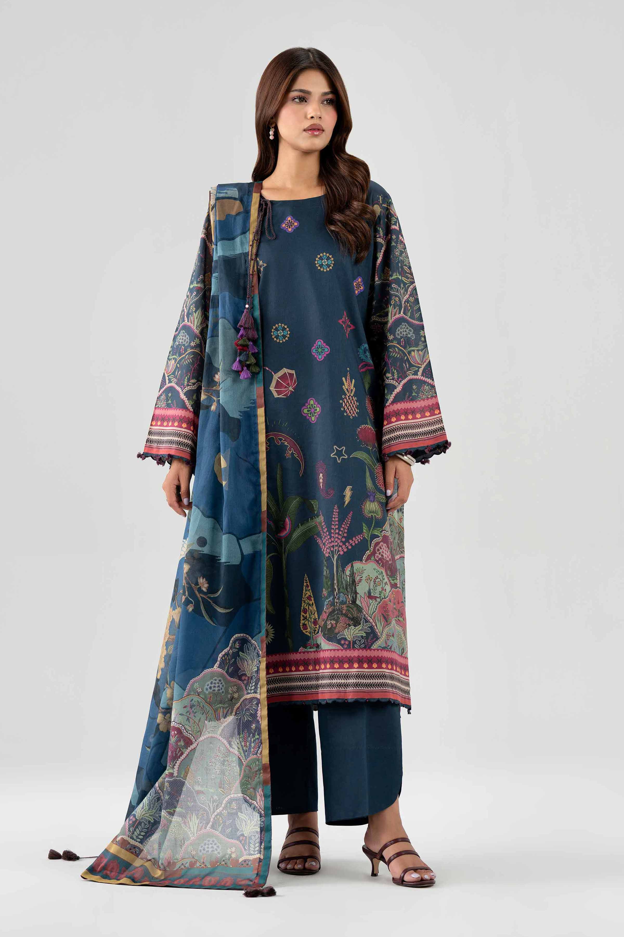 3 Piece - Digital Printed Suit - 42602104 for Women - Unstitched Collection | Nishat | Shop Online