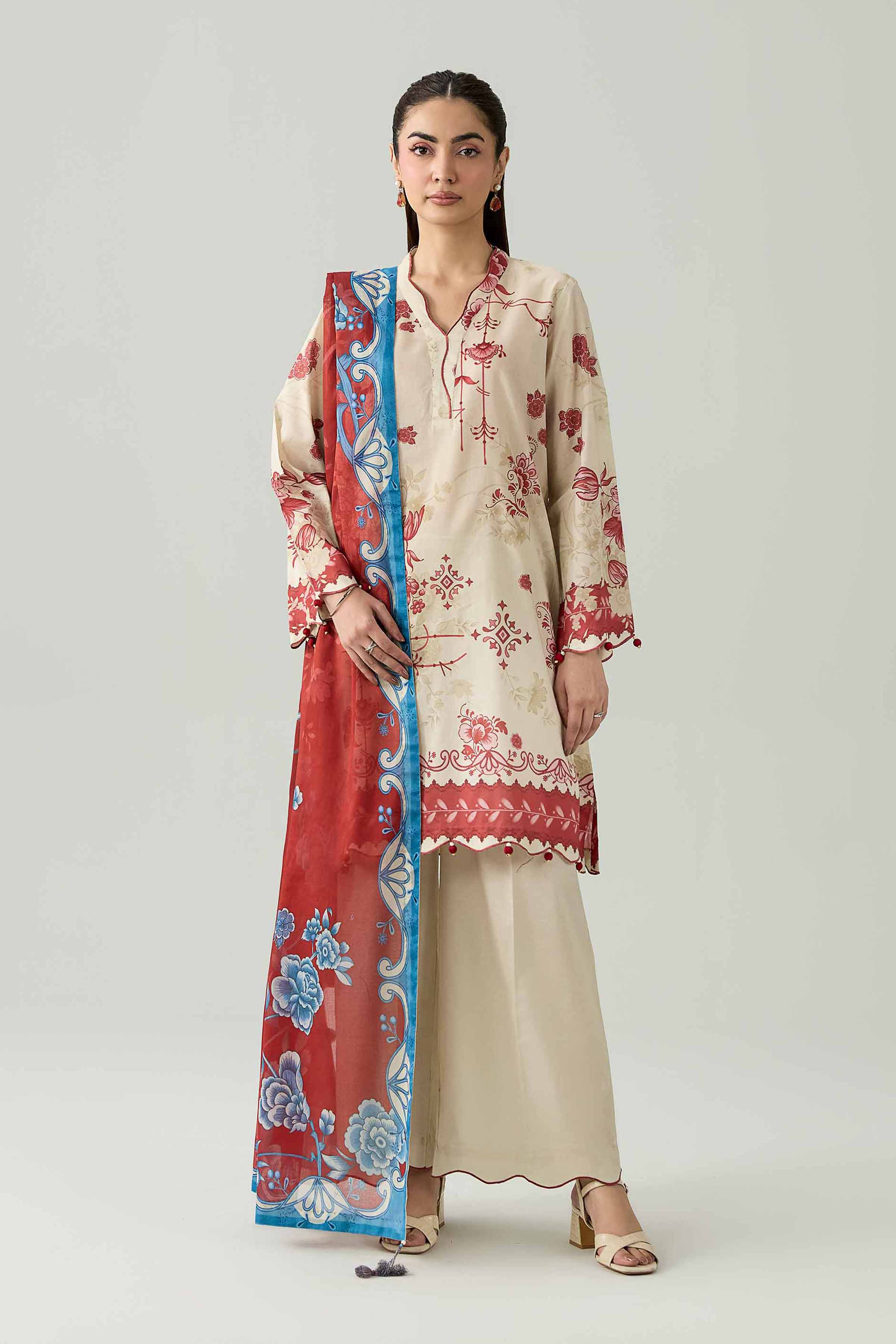 3 Piece - Digital Printed Suit - 42602108