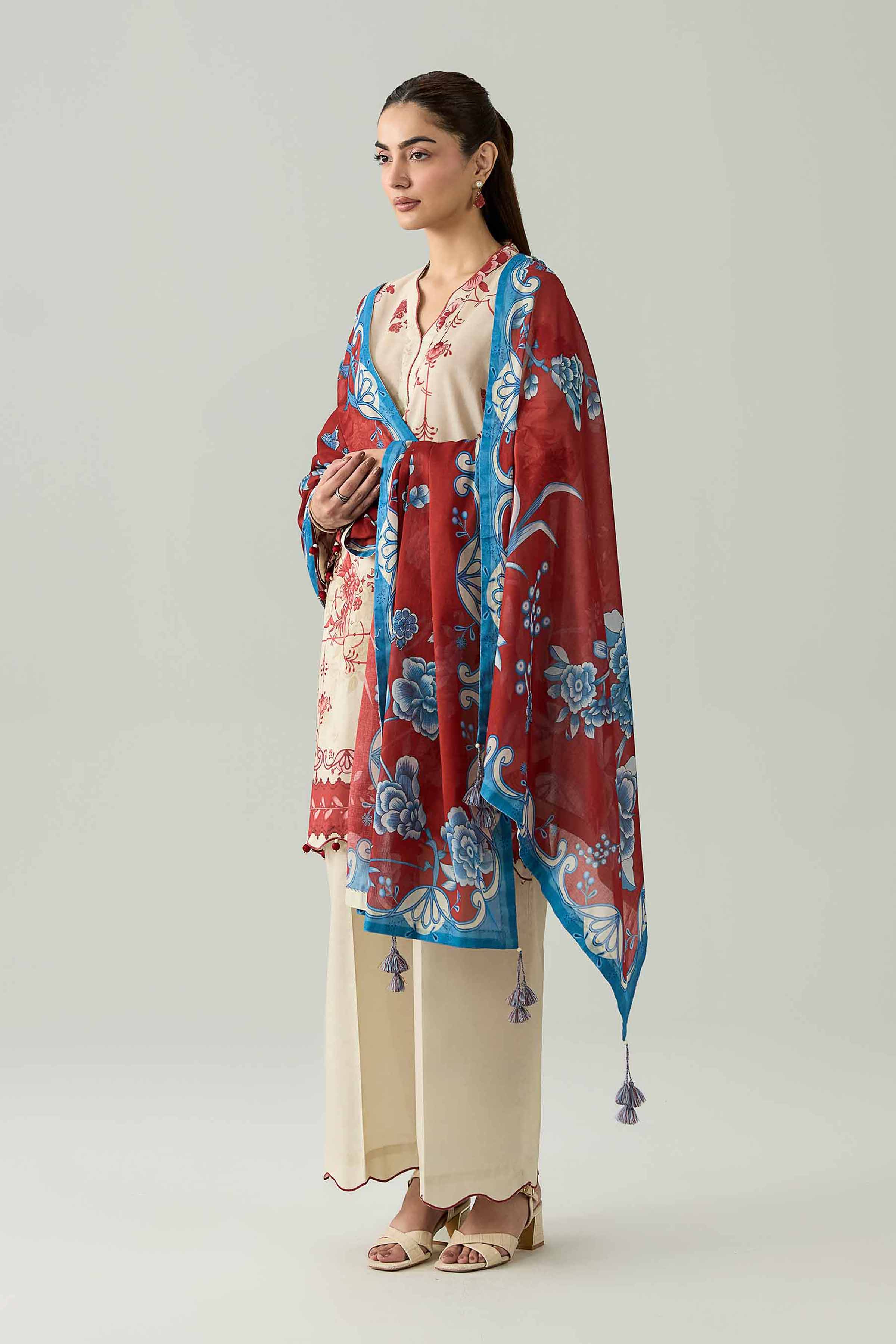 3 Piece - Digital Printed Suit - 42602108