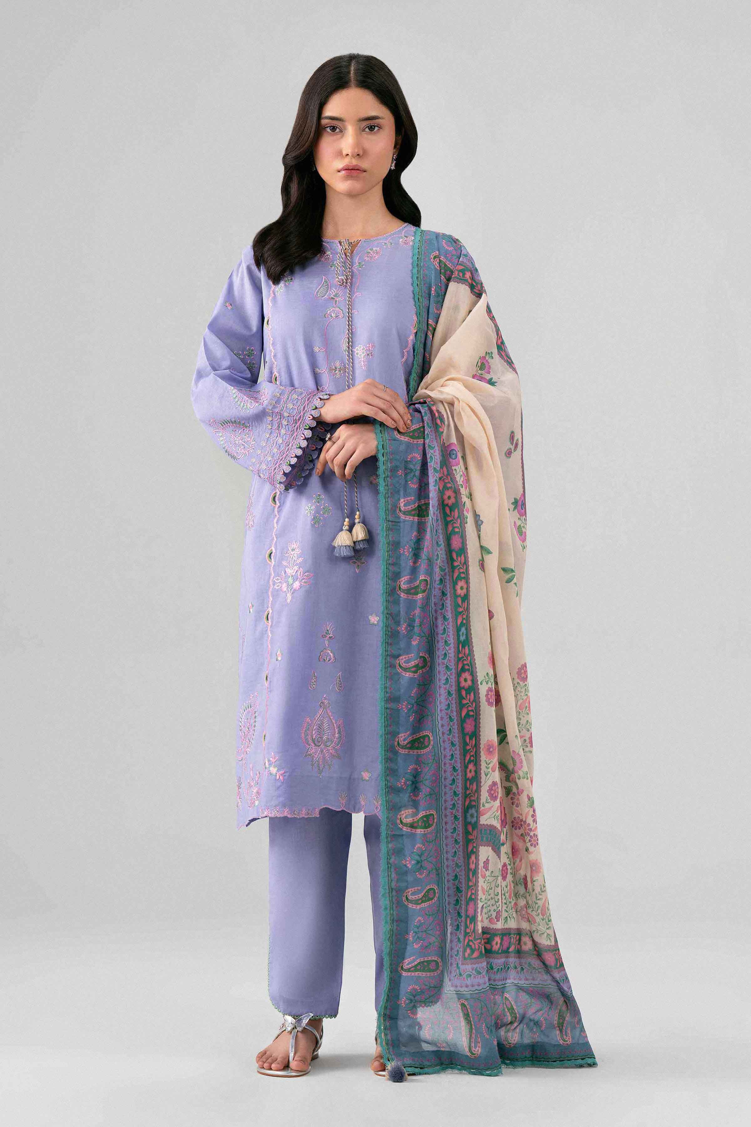 3 Piece - Digital Printed Embroidered Suit - 42602135 for Women - Unstitched Collection | Nishat | Shop Online