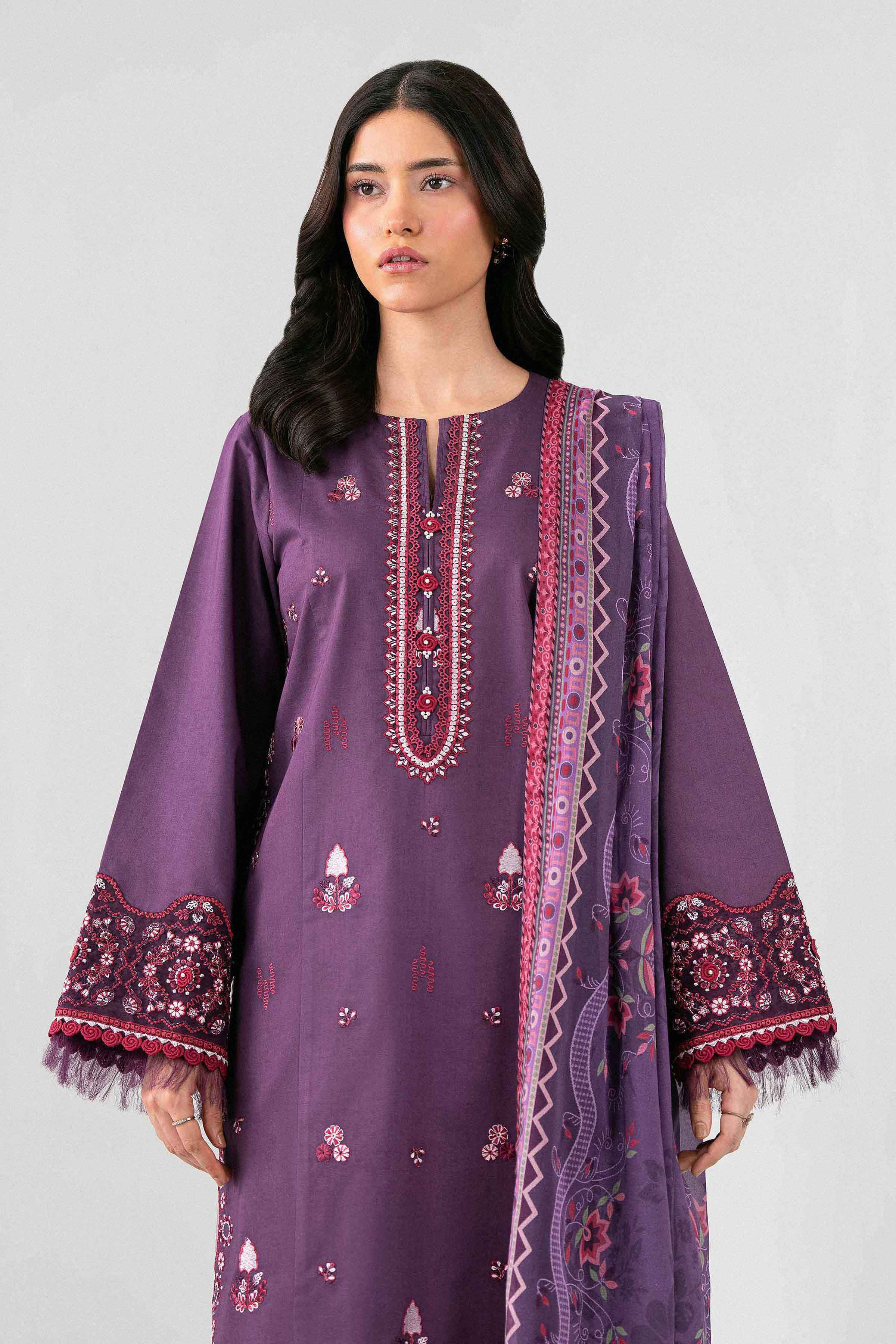 3 Piece - Digital Printed Embroidered Suit - 42602136 for Women - Unstitched Collection | Nishat | Shop Online