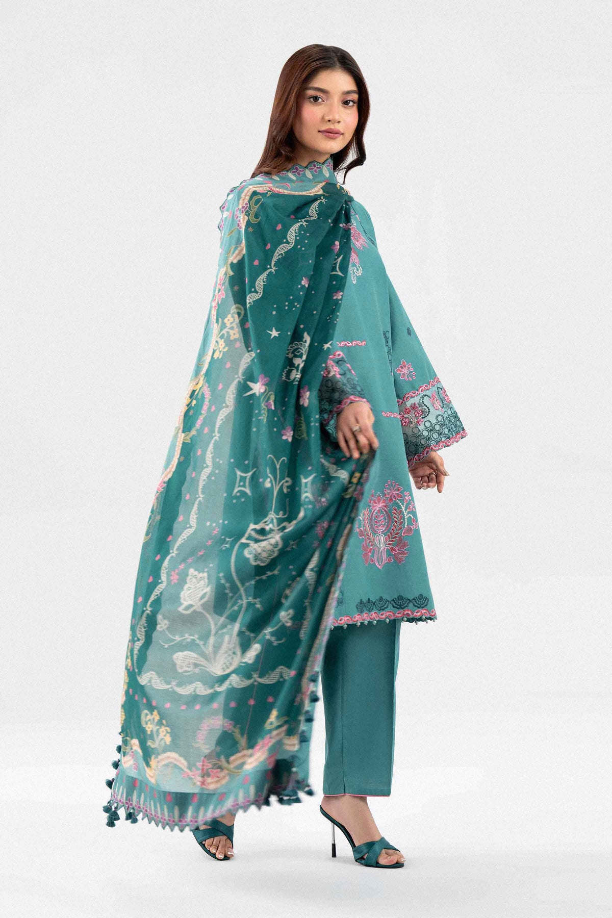 3 Piece - Digital Printed Embroidered Suit - 42602137 for Women - Unstitched Collection | Nishat | Shop Online