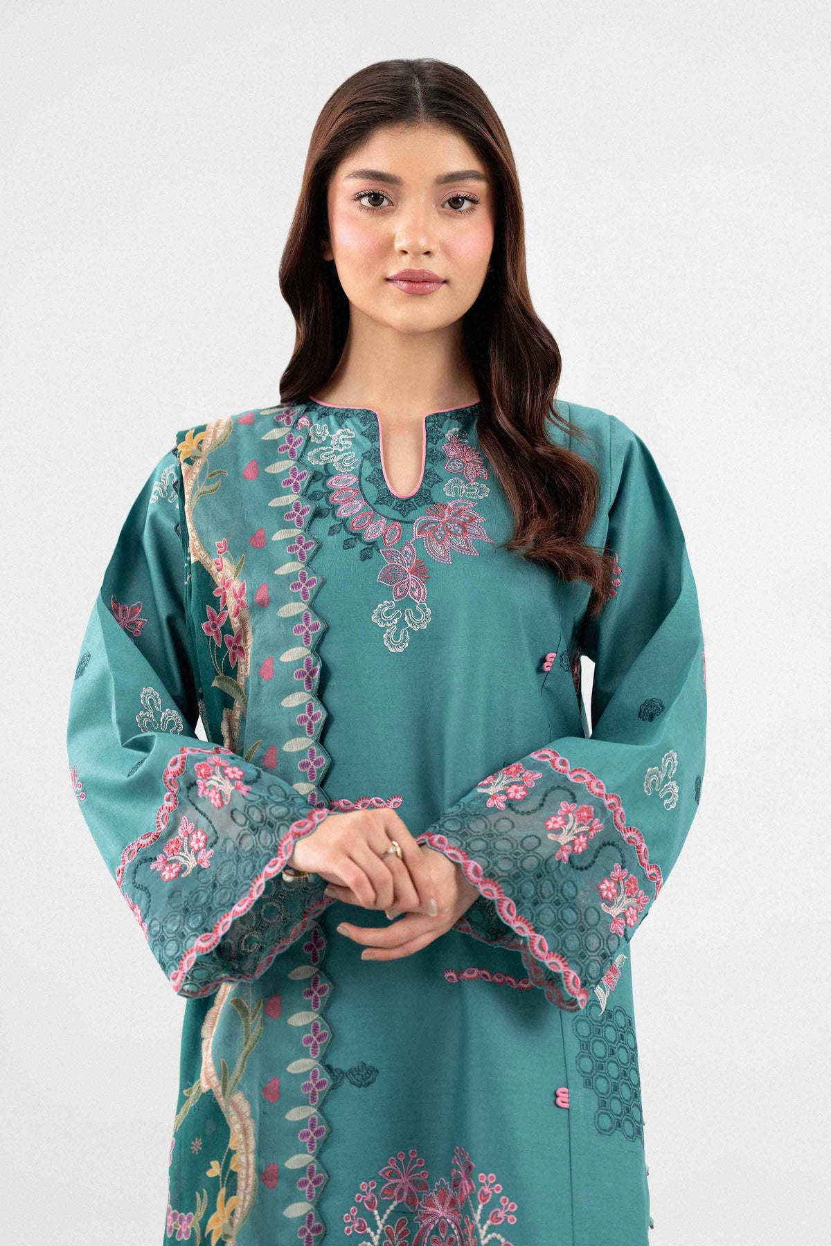3 Piece - Digital Printed Embroidered Suit - 42602137 for Women - Unstitched Collection | Nishat | Shop Online