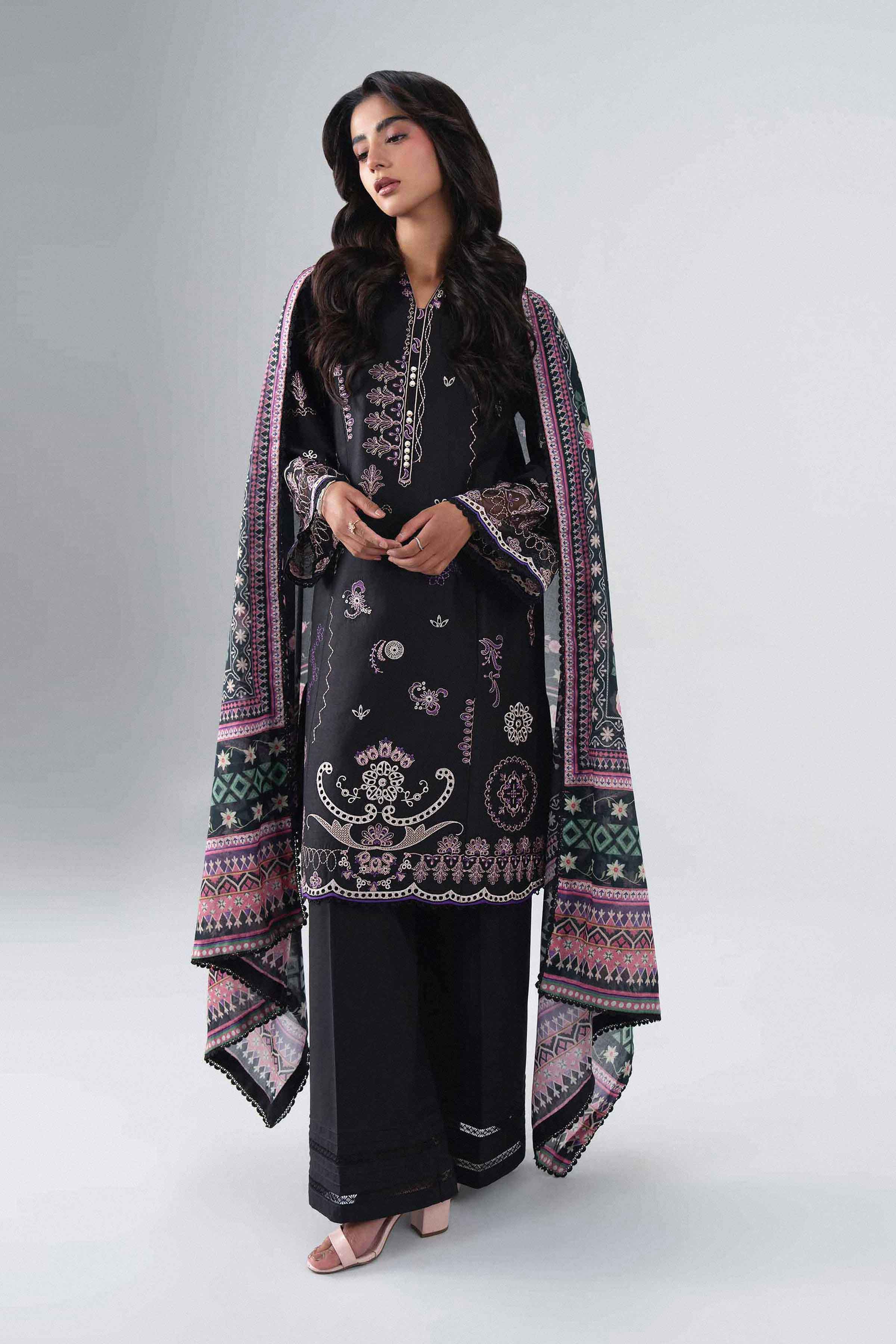 3 Piece - Digital Printed Embroidered Suit - 42602138 for Women - Unstitched Collection | Nishat | Shop Online