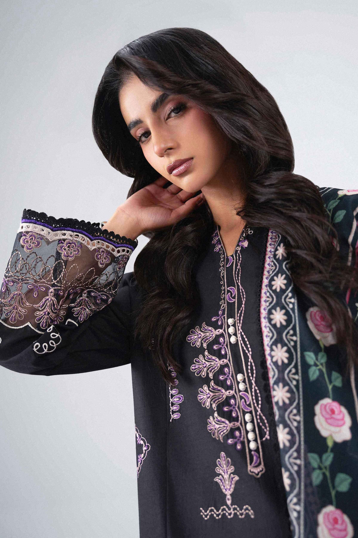 3 Piece - Digital Printed Embroidered Suit - 42602138 for Women - Unstitched Collection | Nishat | Shop Online
