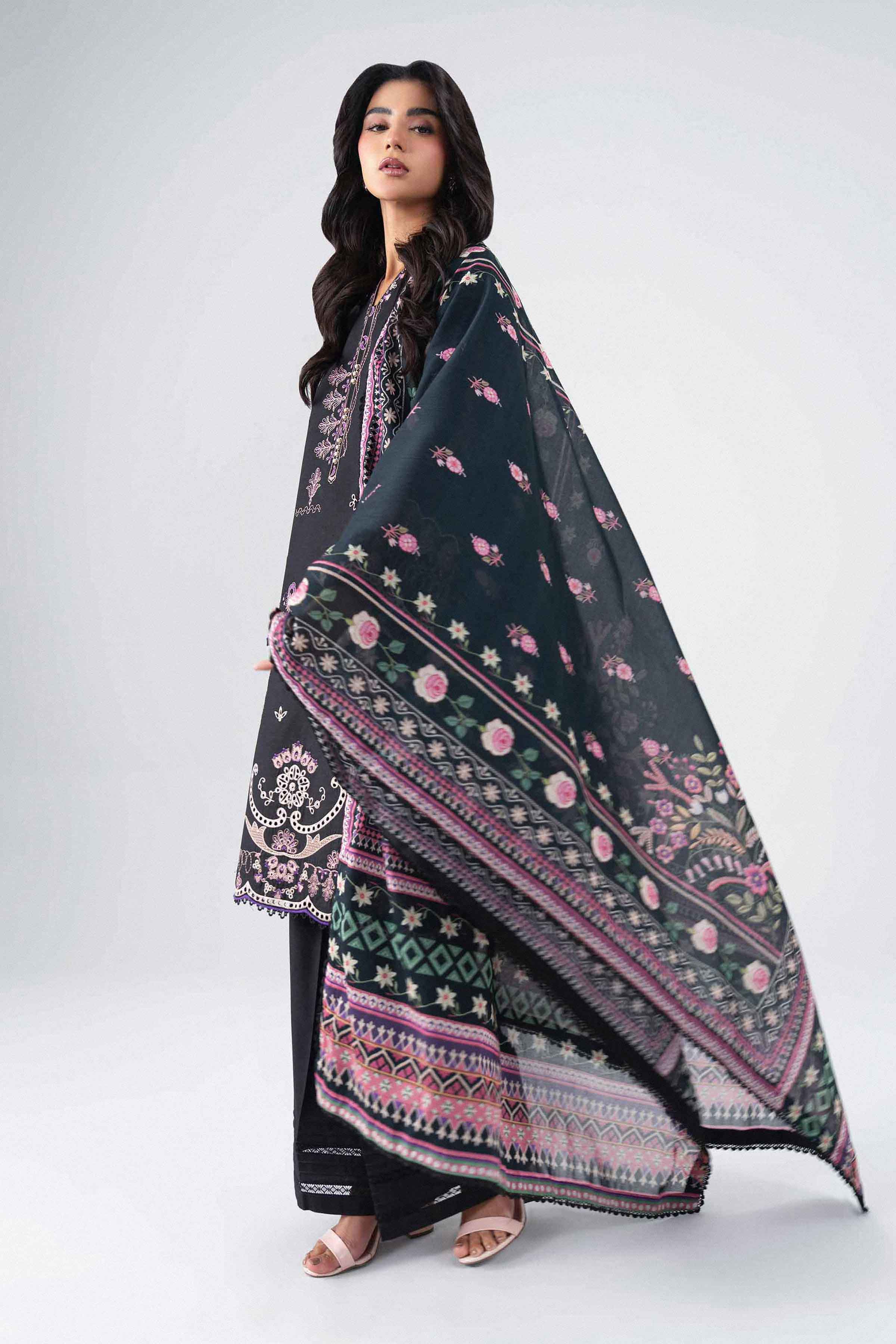 3 Piece - Digital Printed Embroidered Suit - 42602138 for Women - Unstitched Collection | Nishat | Shop Online