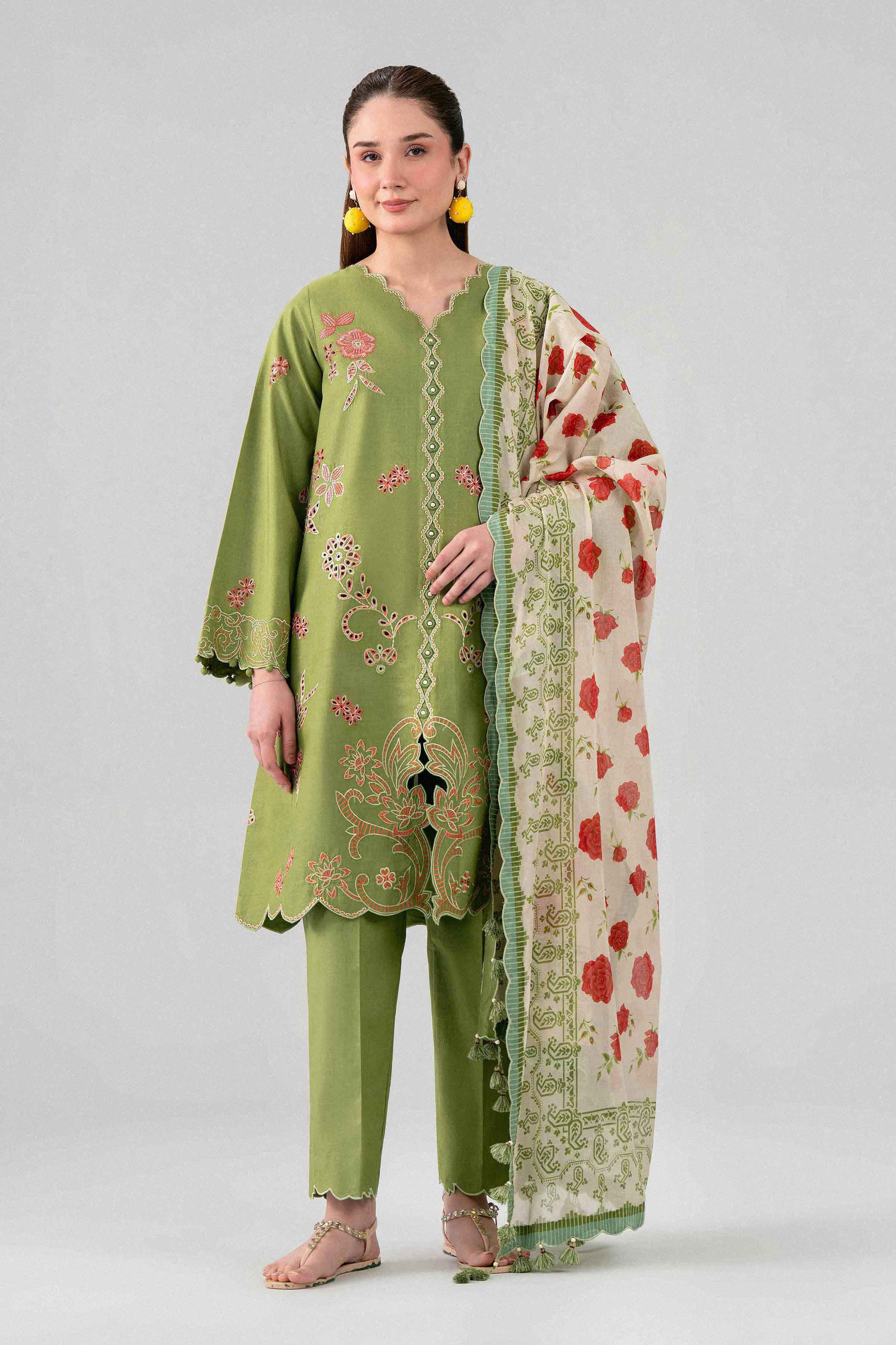 3 Piece - Digital Printed Embroidered Suit - 42602140 for Women - Unstitched Collection | Nishat | Shop Online