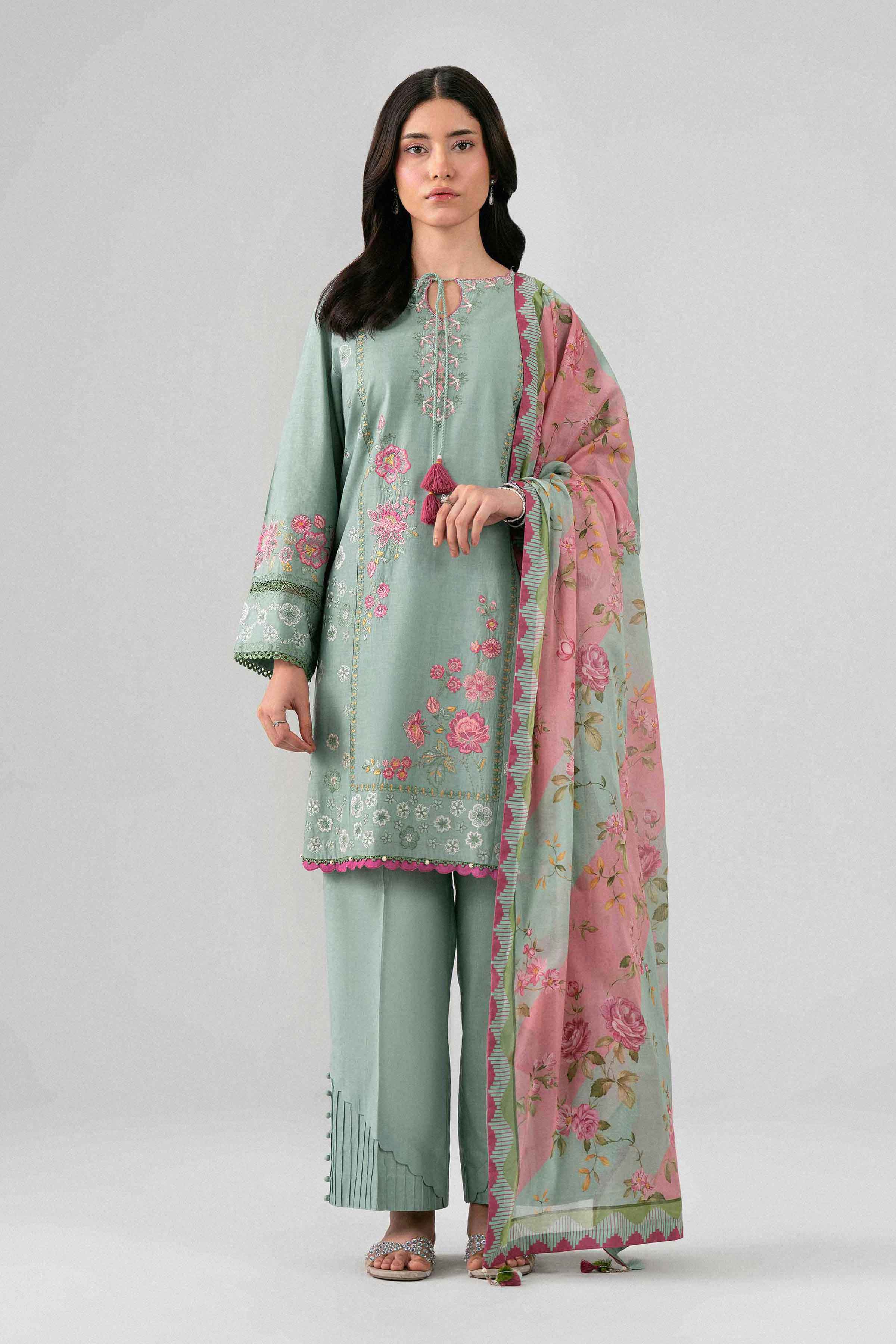 3 Piece - Digital Printed Embroidered Suit - 42602142 for Women - Unstitched Collection | Nishat | Shop Online