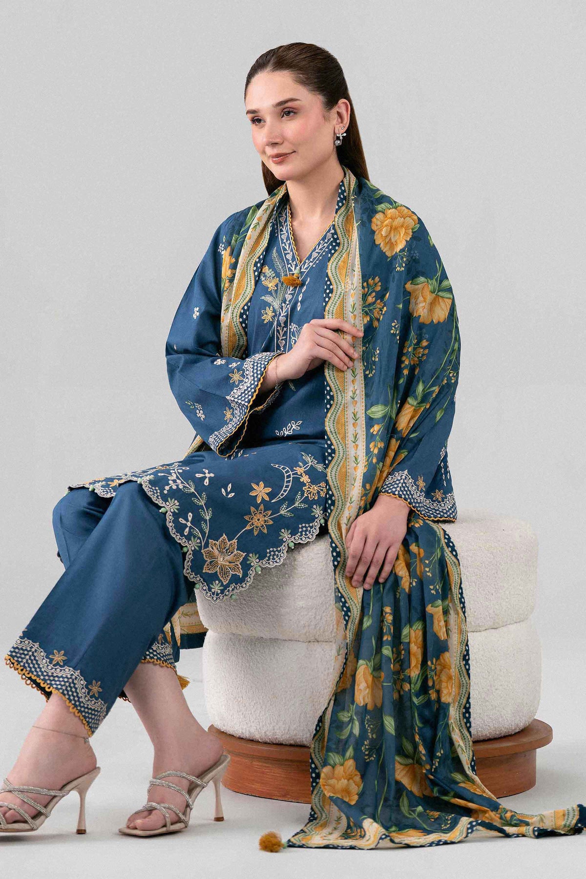 3 Piece - Digital Printed Embroidered Suit - 42602143 for Women - Unstitched Collection | Nishat | Shop Online